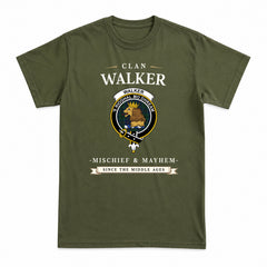 Walker Hunting Tartan Crest Mischief and Mayhem T-shirt