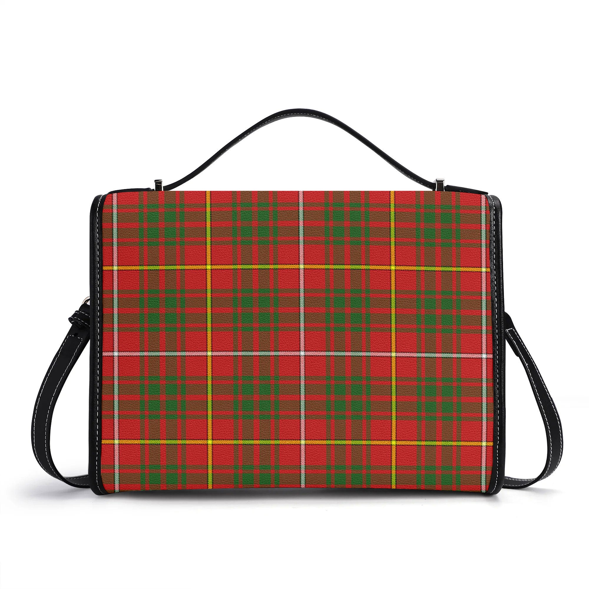 Bruce Modern Tartan Crest Satchel Bag