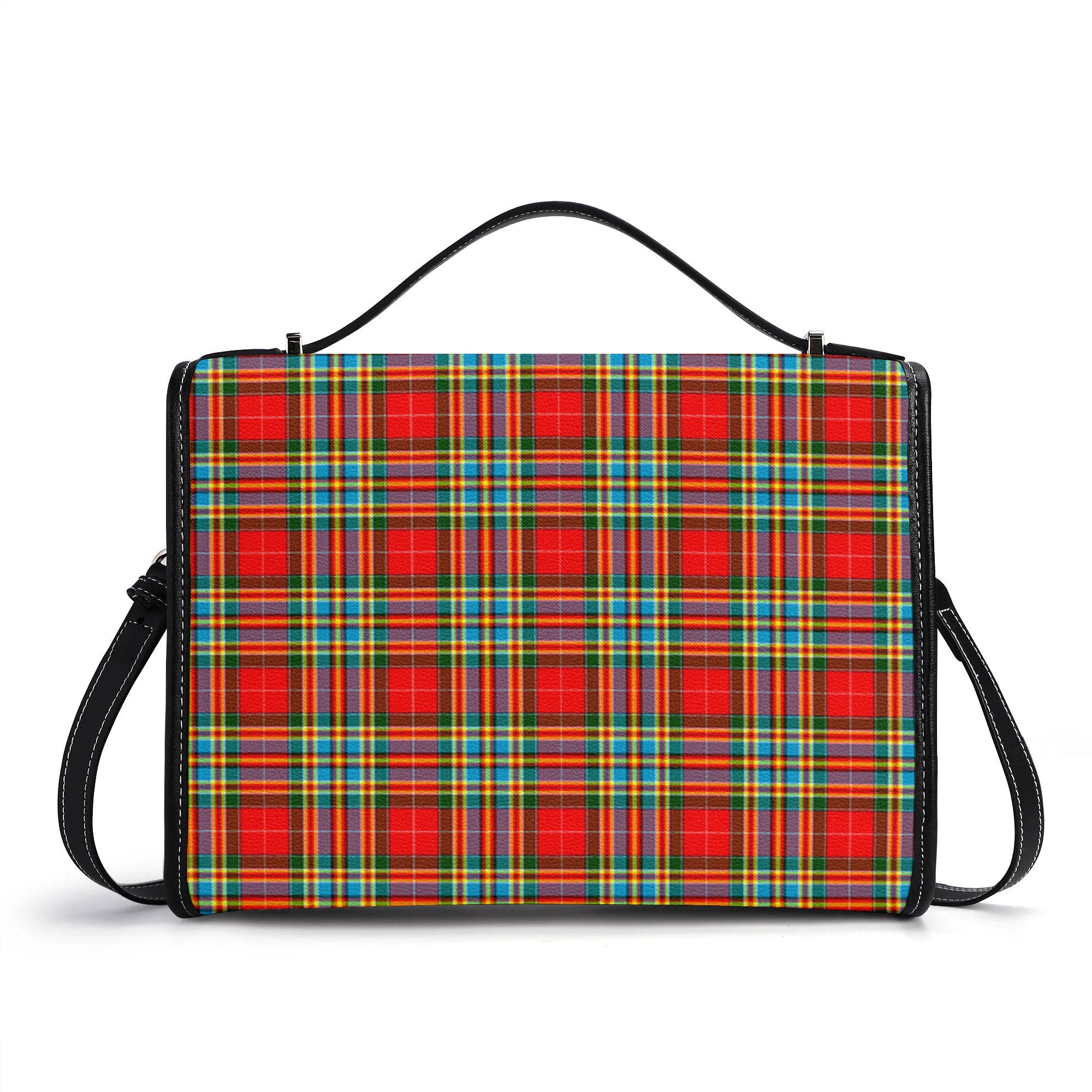 Chattan Tartan Crest Satchel Bag