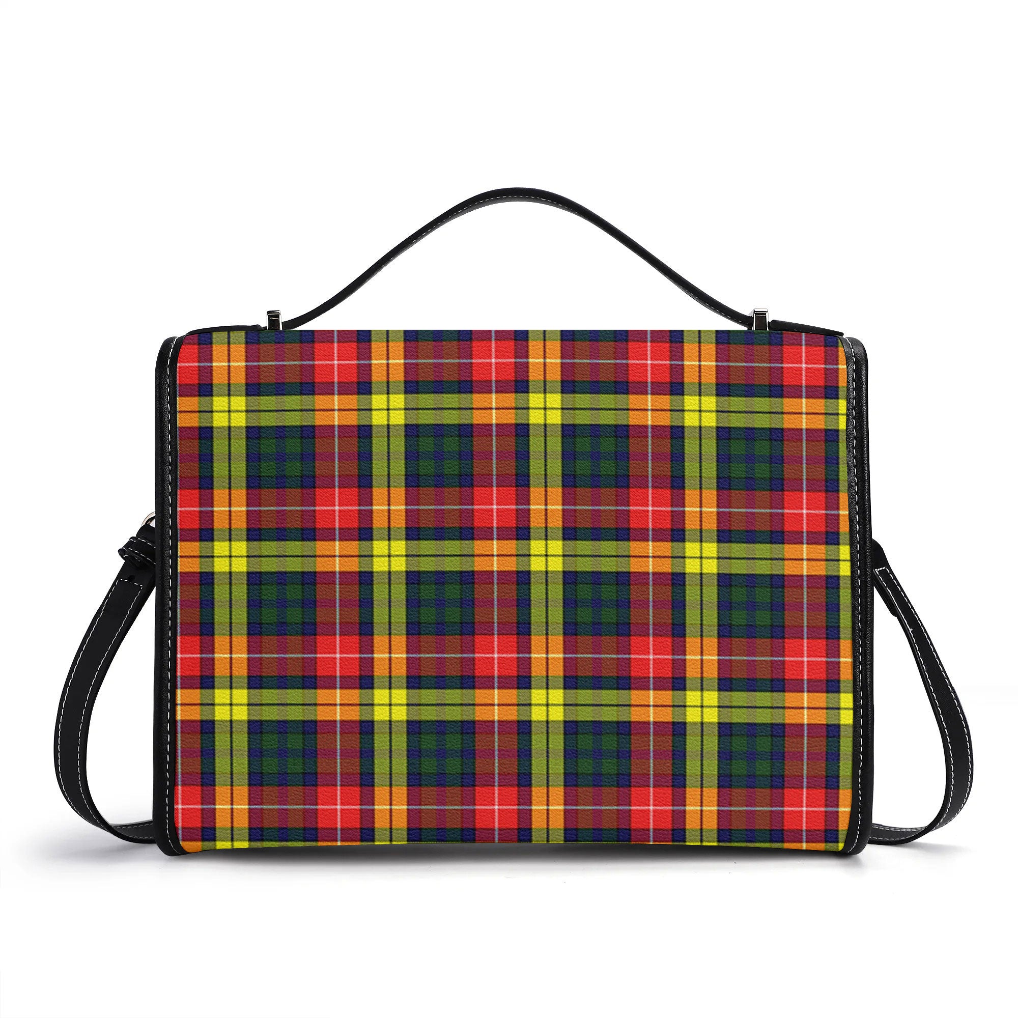 Dewar Tartan Crest Satchel Bag
