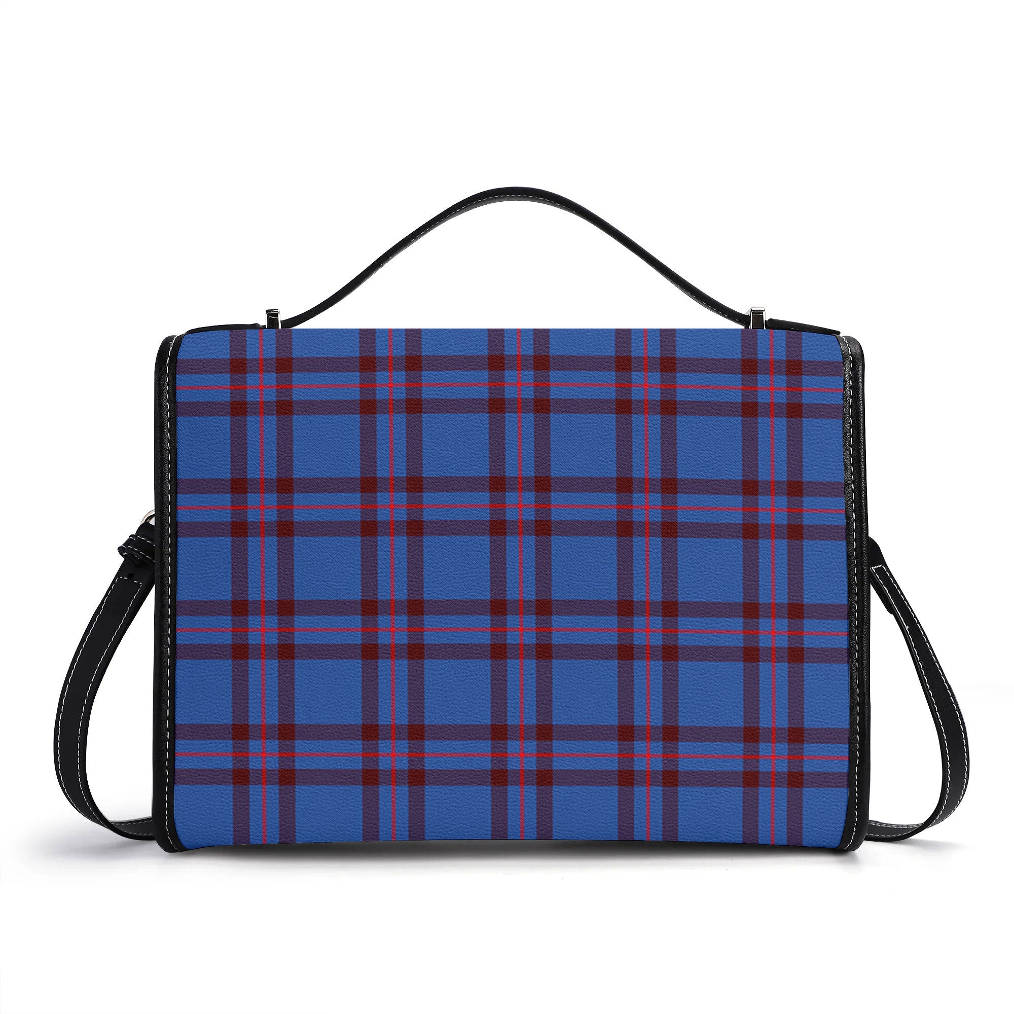 Elliot Modern Tartan Crest Satchel Bag