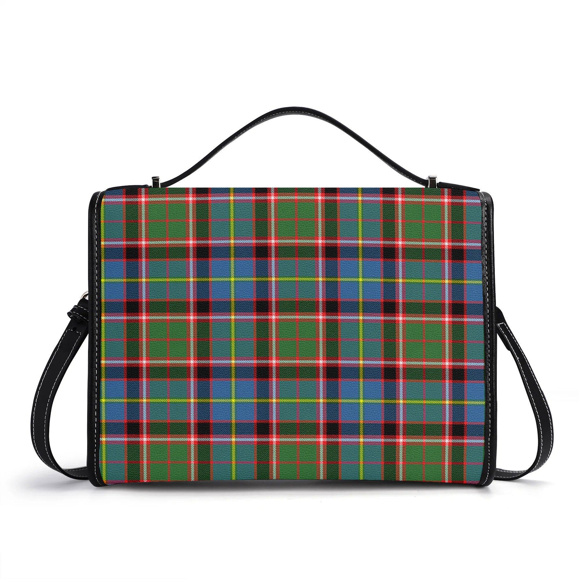Glass Tartan Crest Satchel Bag