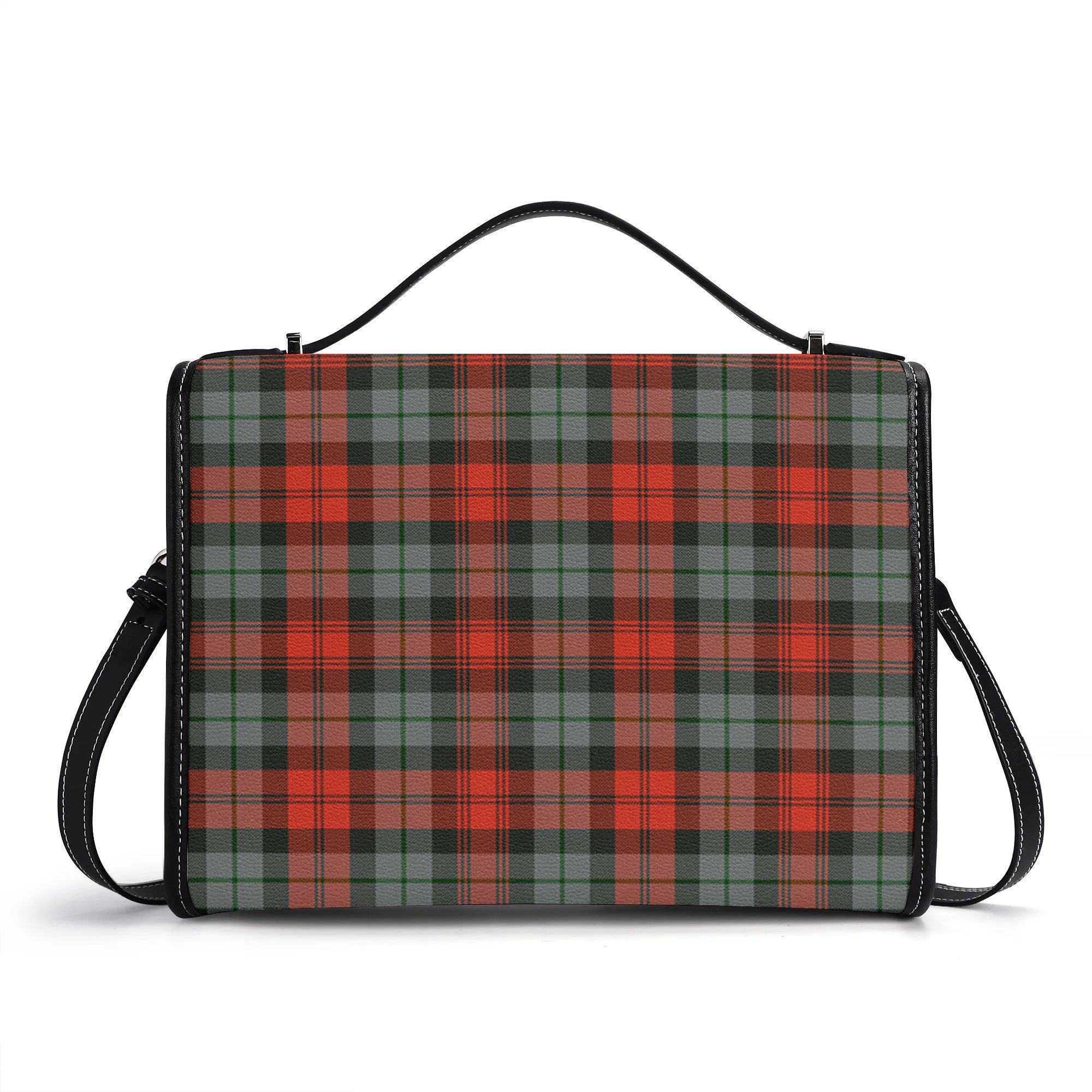 MacLachlan Weathered Tartan Crest Satchel Bag