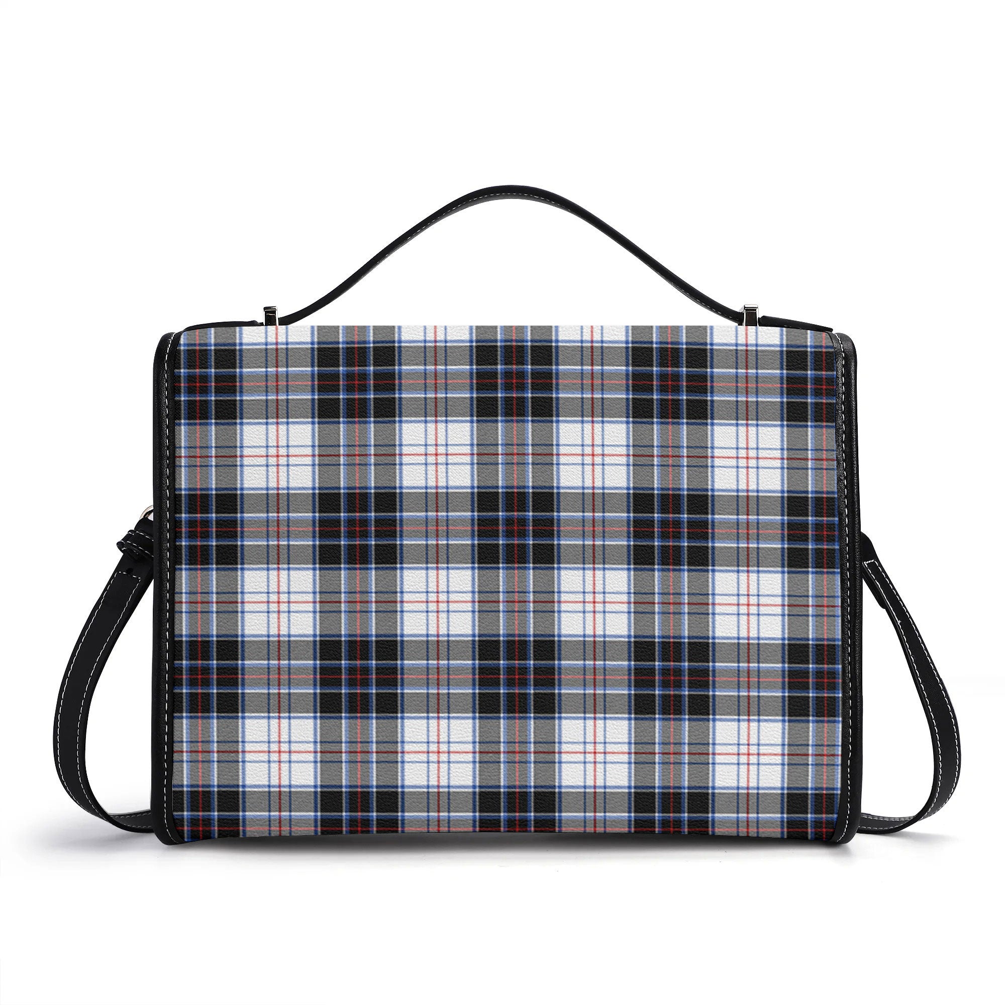 MacRae Dress Modern Tartan Crest Satchel Bag