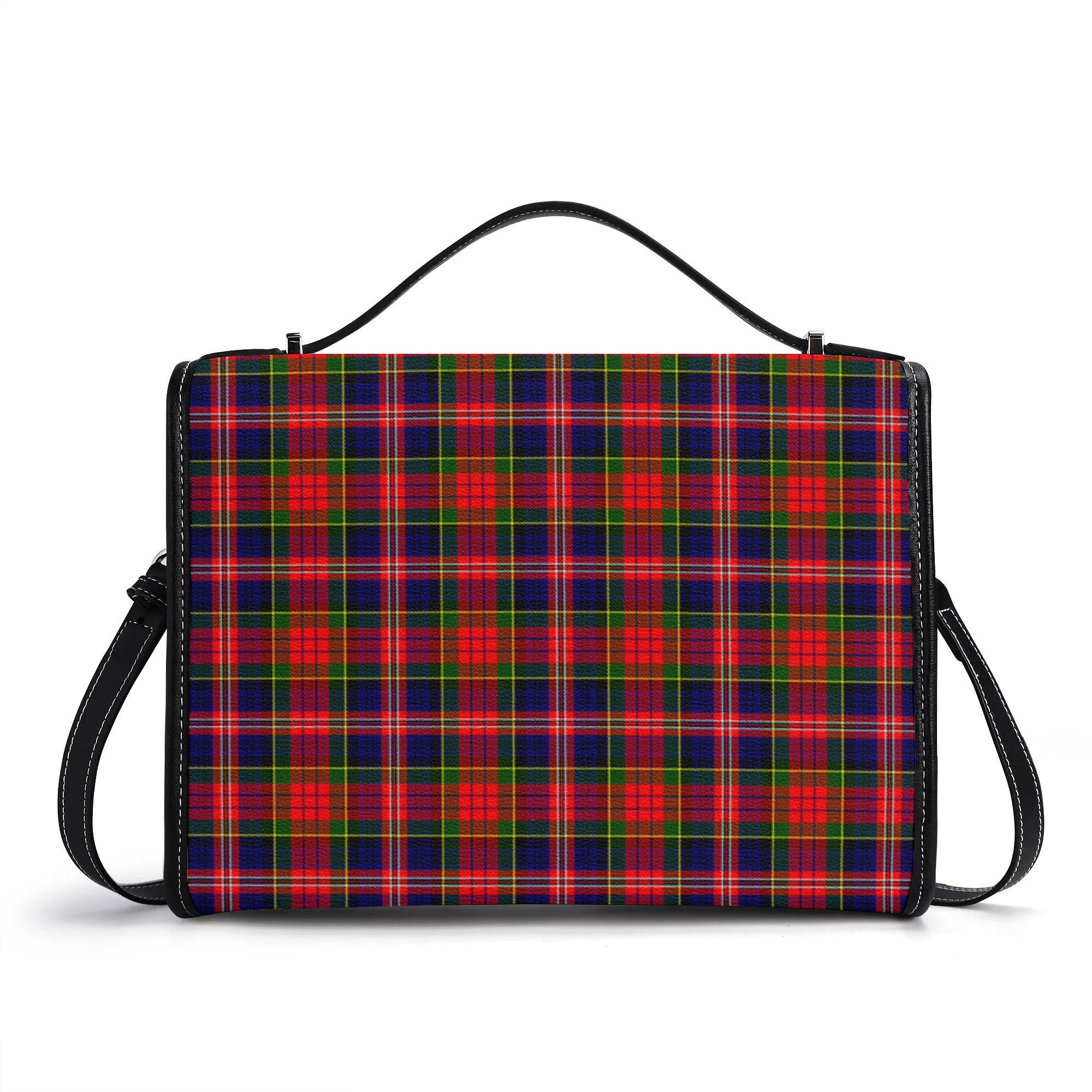 McPherson Modern Tartan Crest Satchel Bag