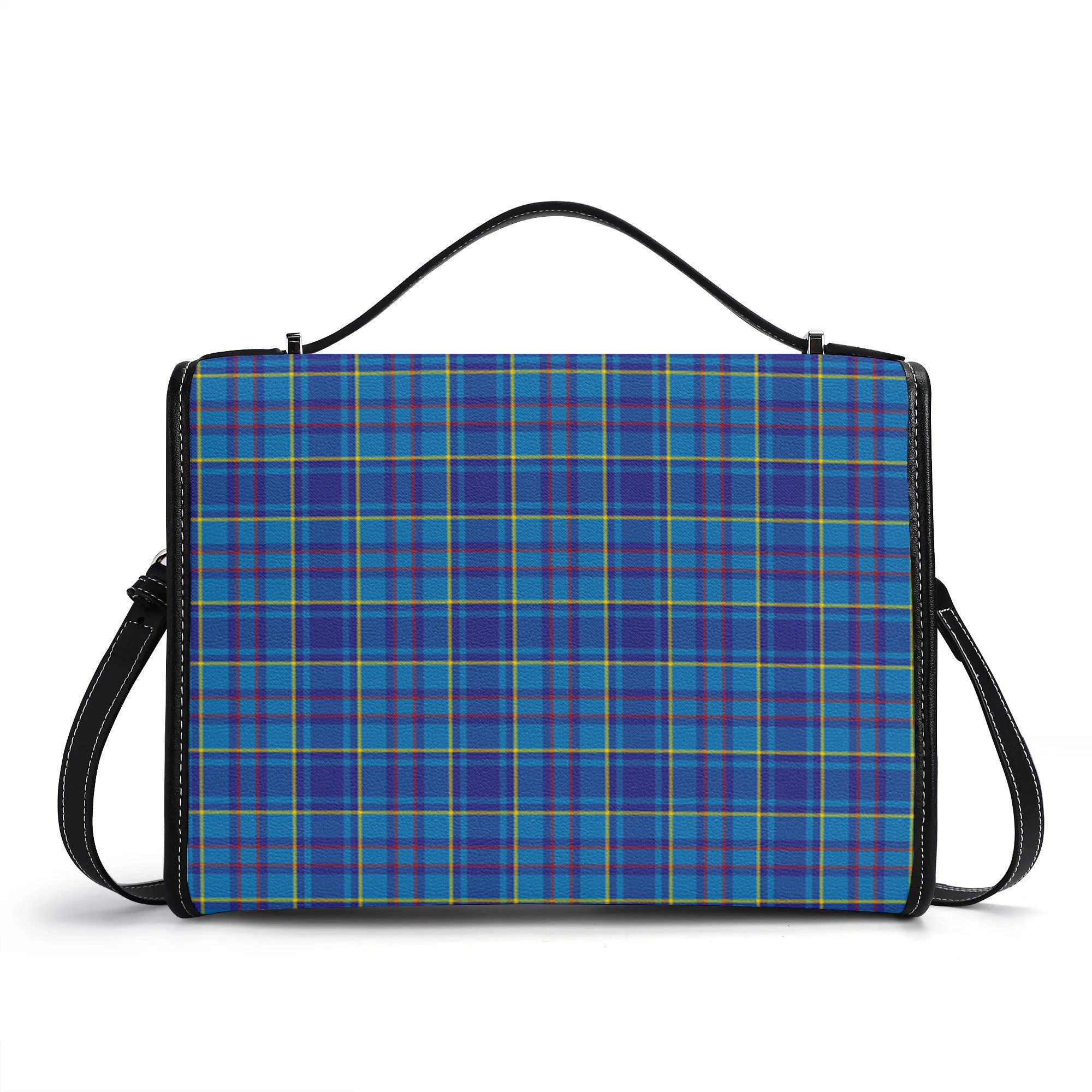 Mercer Modern Tartan Crest Satchel Bag