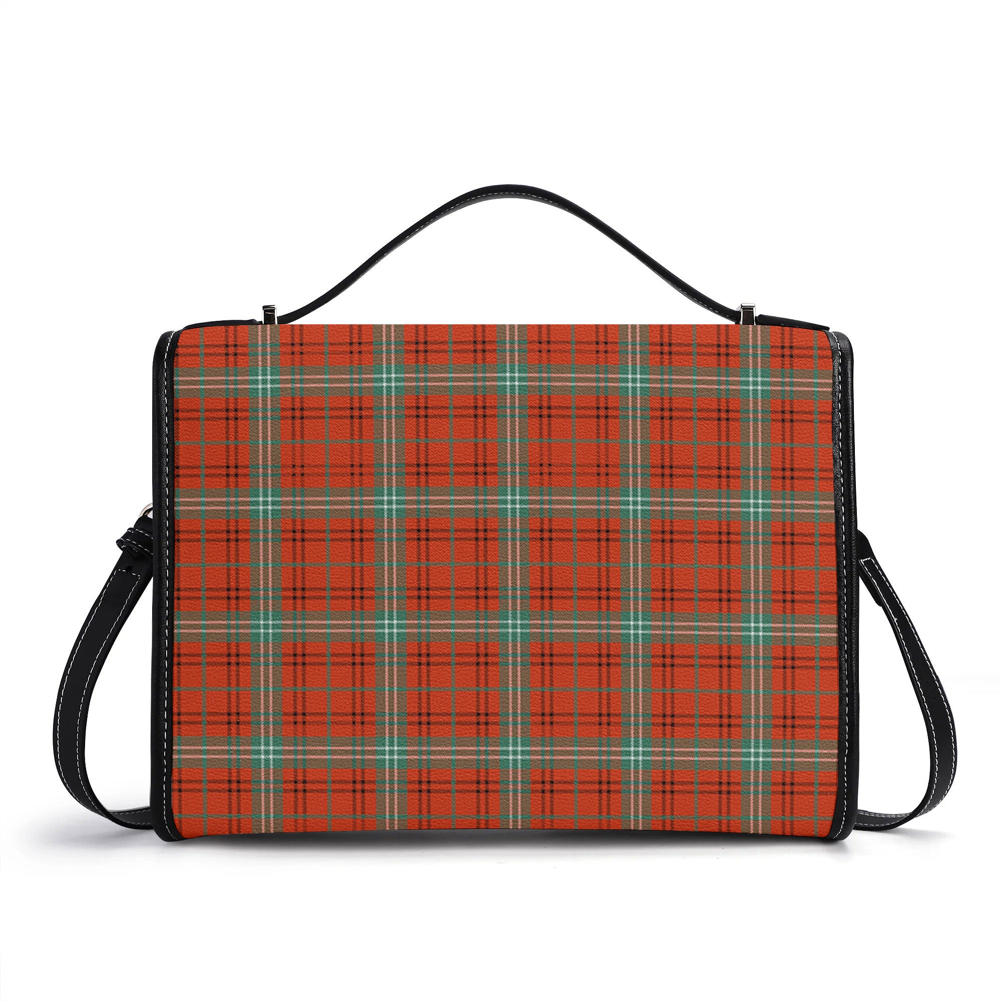 Morrison Red Ancient Tartan Crest Satchel Bag