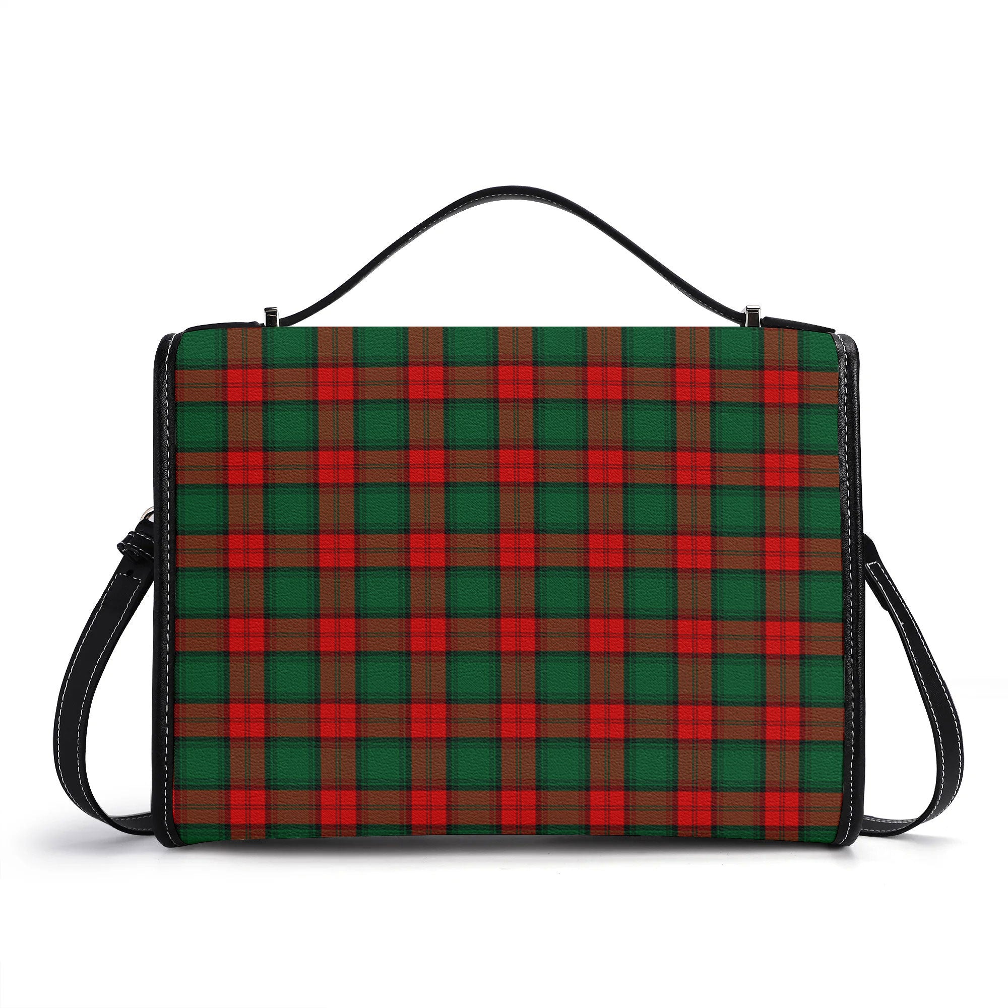Stewart Atholl Modern Tartan Crest Satchel Bag