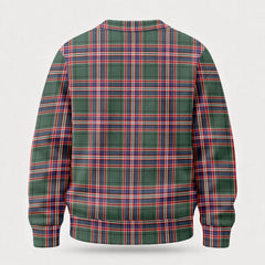 MacFarlane Hunting Modern Tartan Crest Sweater