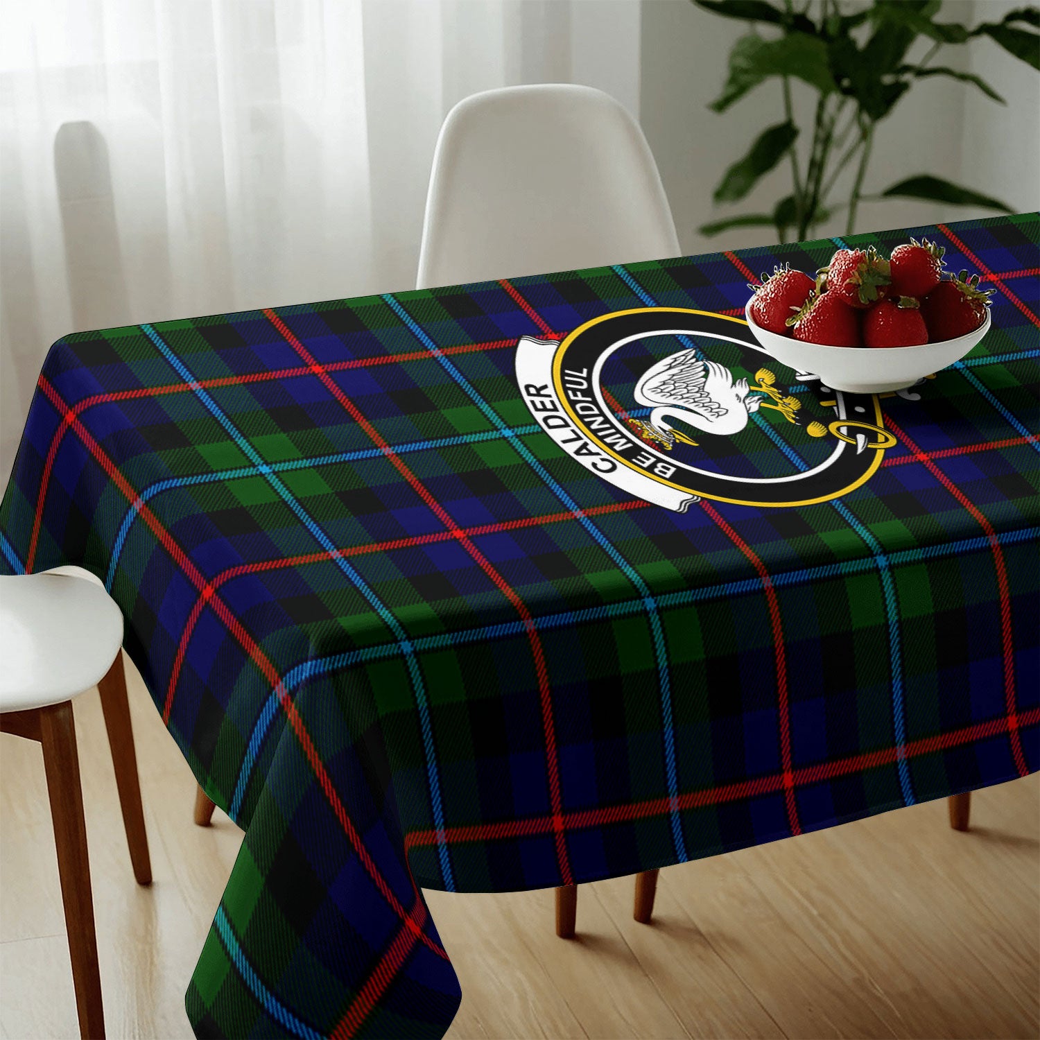 Calder (Calder-Campbell) Tartan Crest Tablecloth