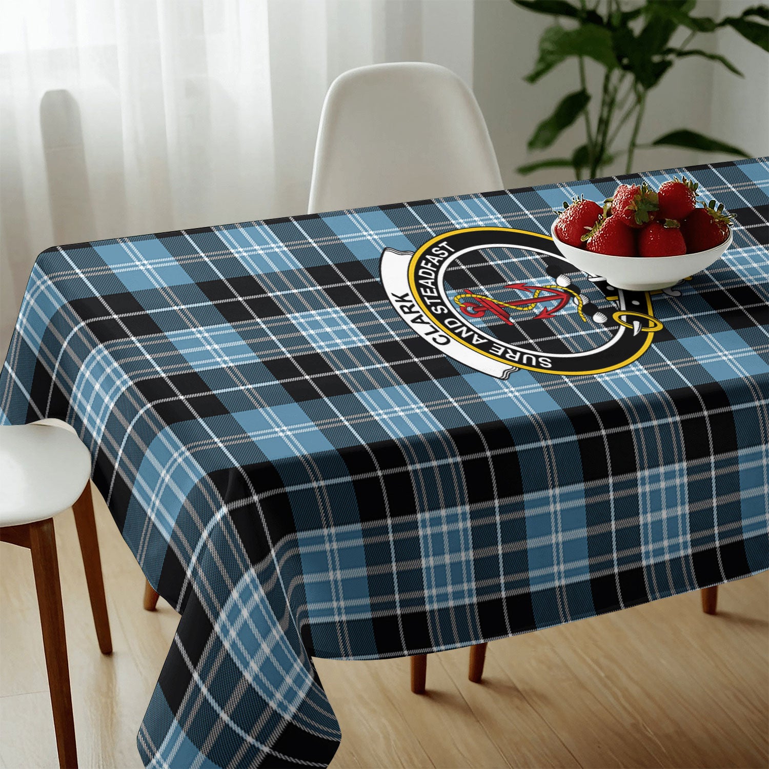 Clark Ancient Tartan Crest Tablecloth