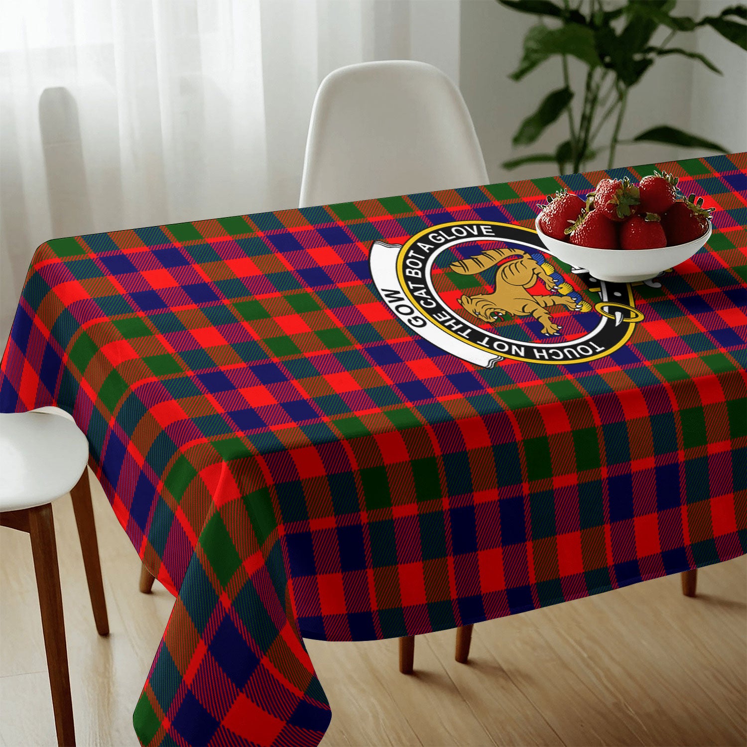 Gow (or McGouan) Tartan Crest Tablecloth