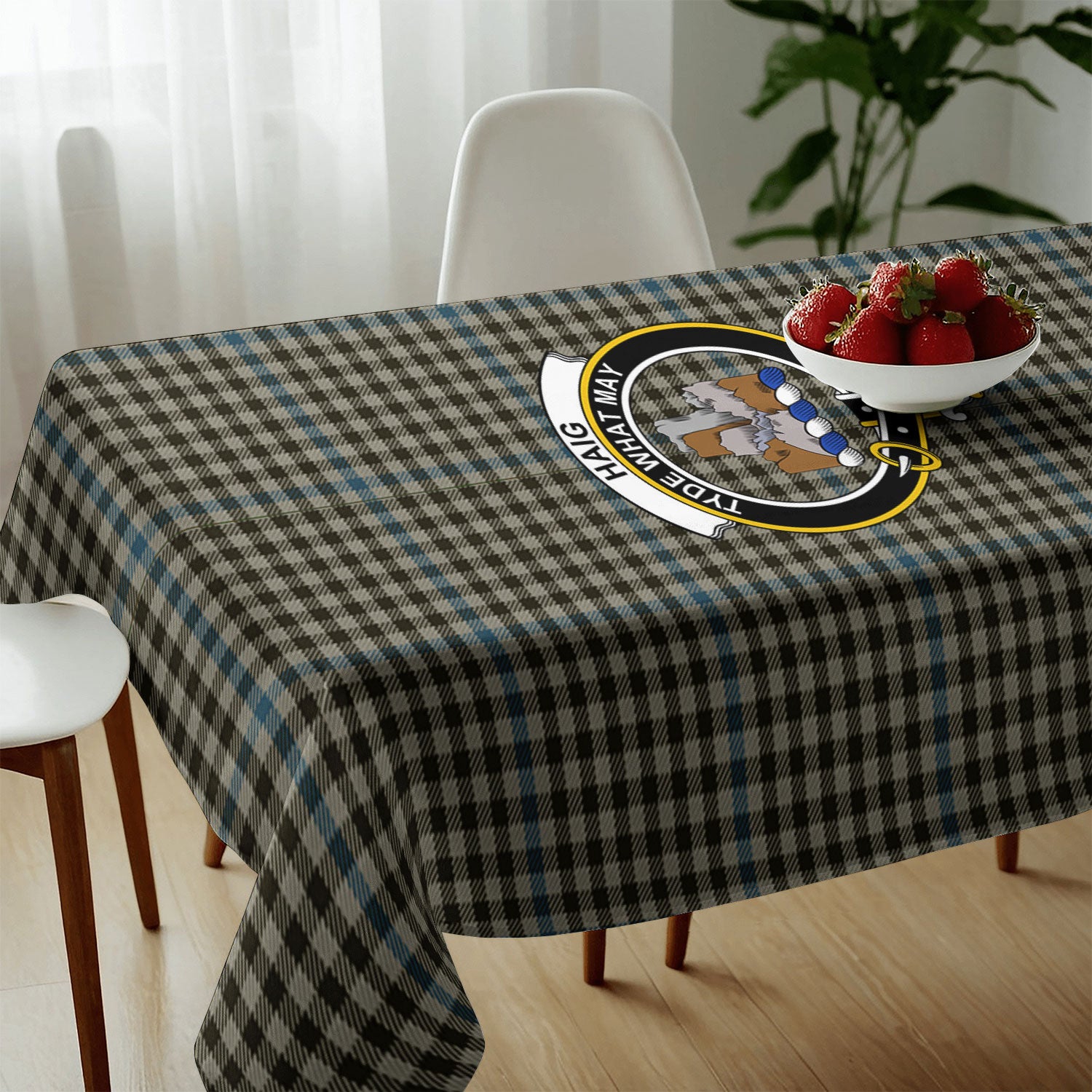 Haig Check Tartan Crest Tablecloth