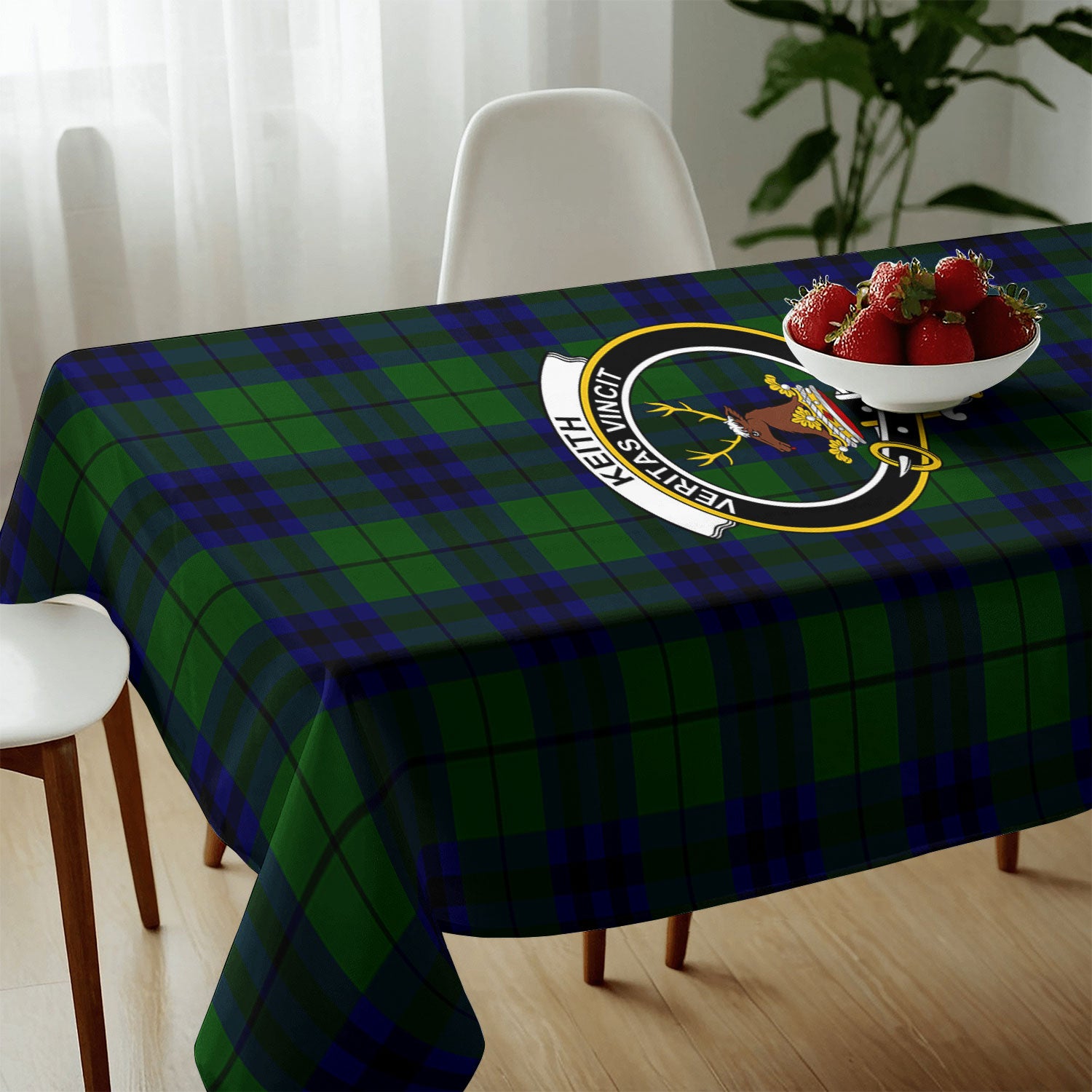 Keith Modern Tartan Crest Tablecloth