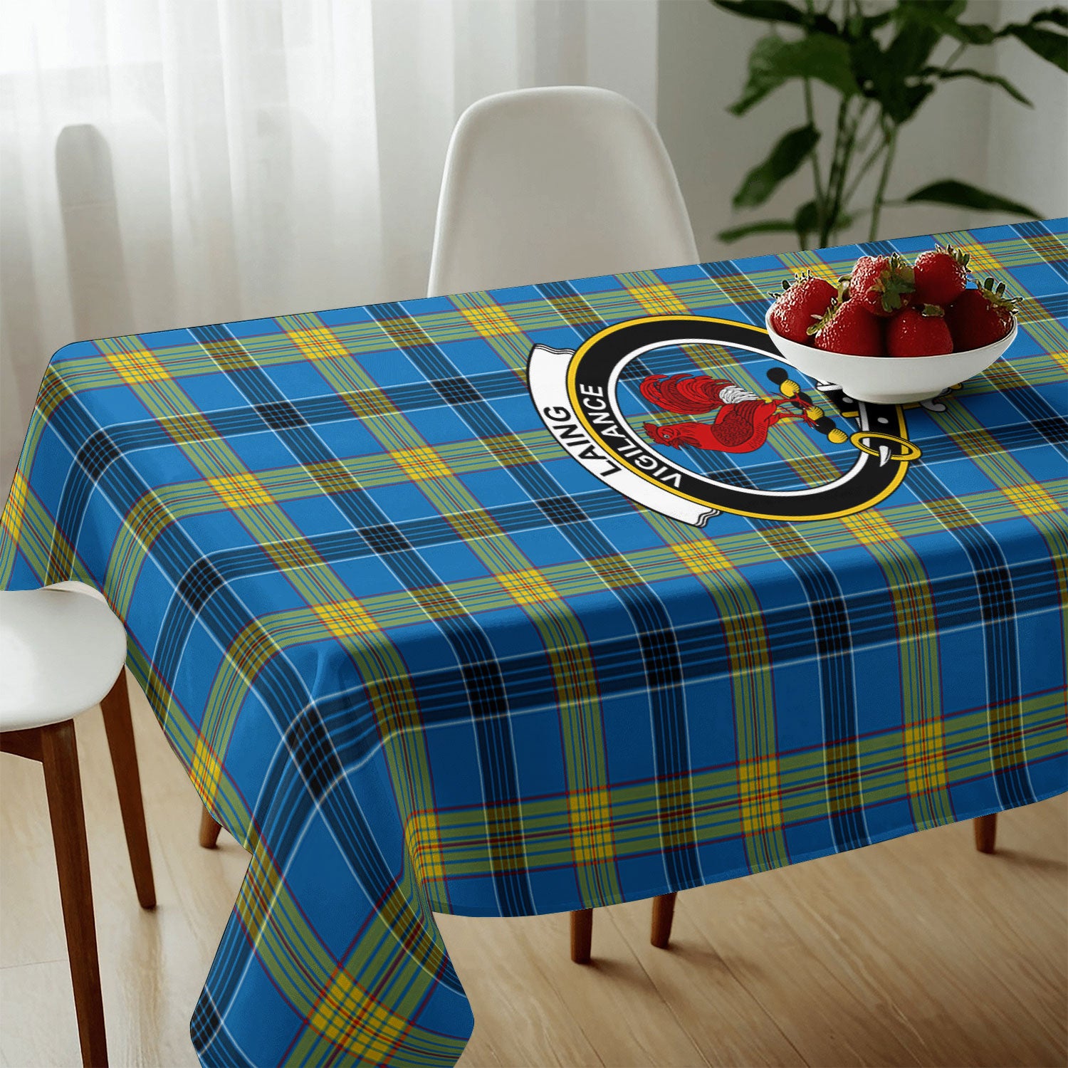 Laing Tartan Crest Tablecloth
