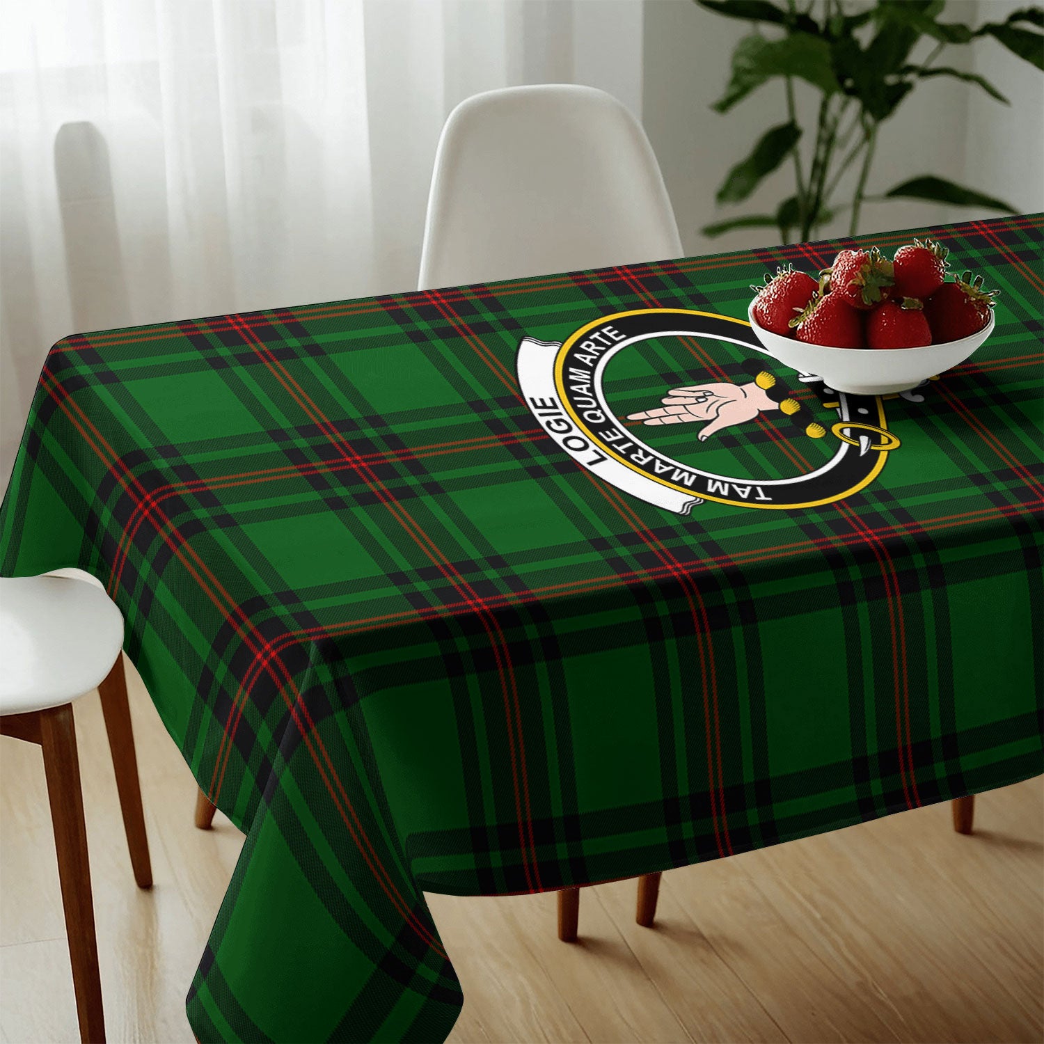 Logie Tartan Crest Tablecloth