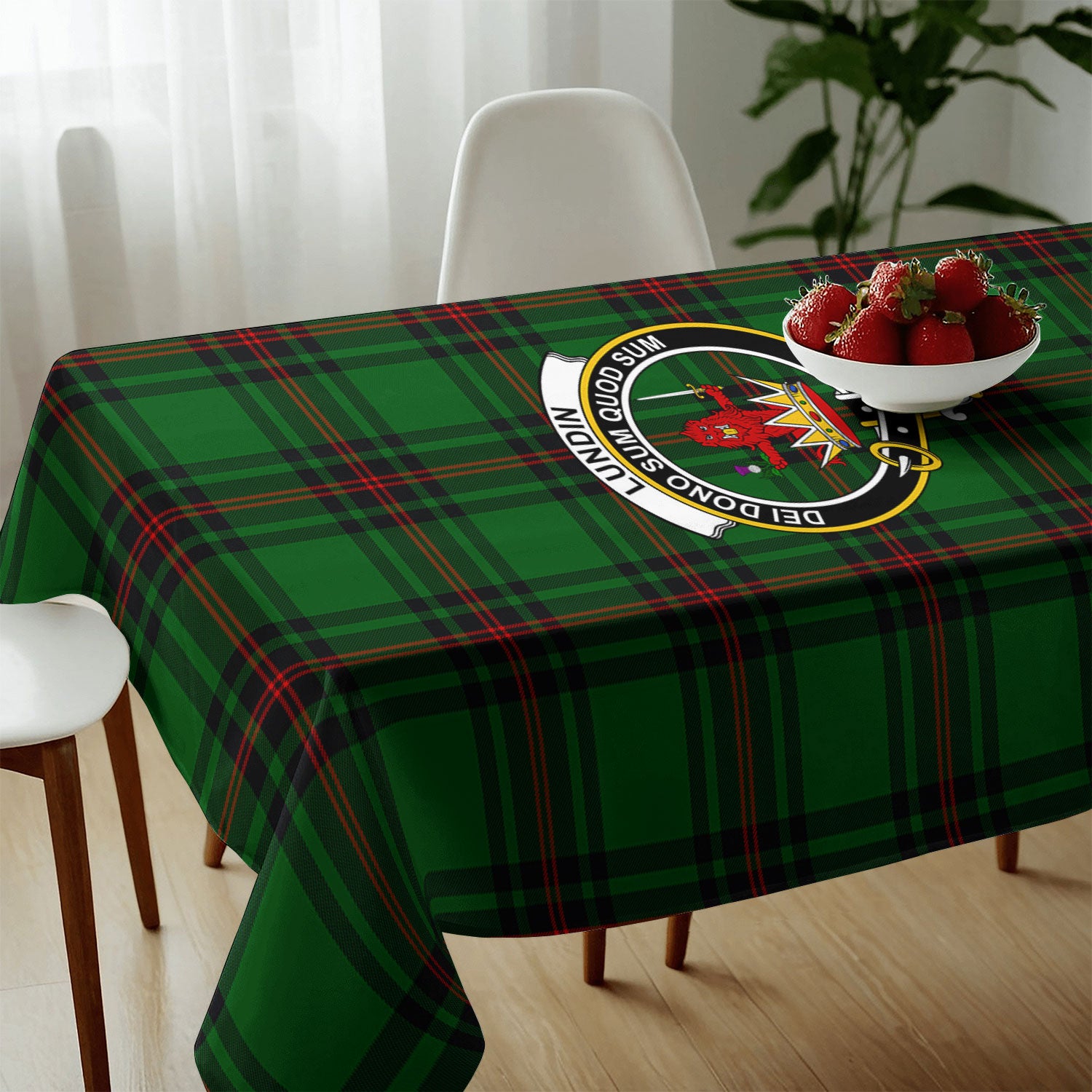 Lundin Tartan Crest Tablecloth