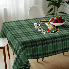 MacDonald Lord of the Isles Hunting Tartan Crest Tablecloth