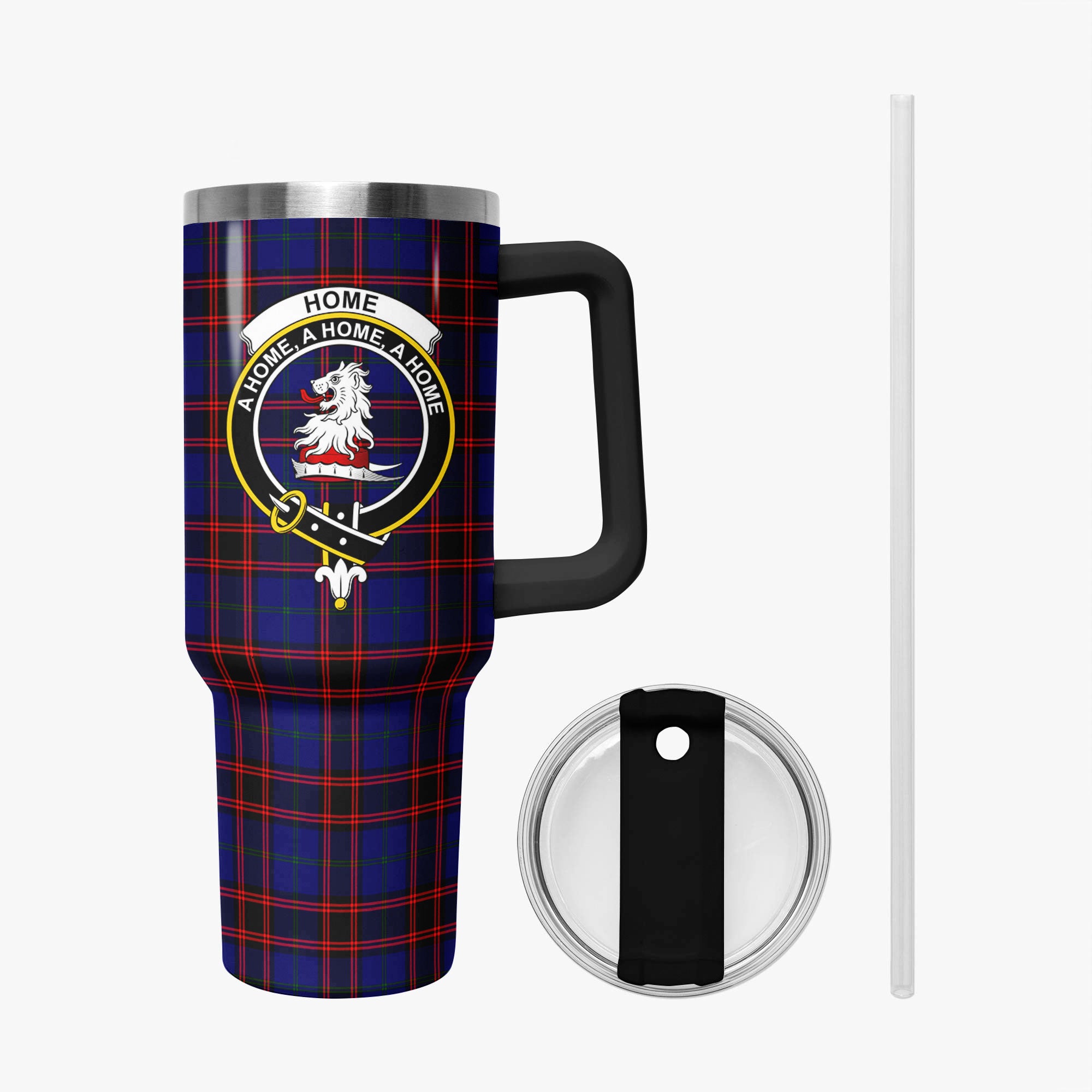 Home Modern Tartan Crest 40 oz Insulated Tumbler with Handle