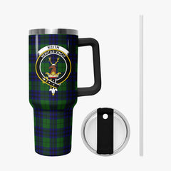 Keith Modern Tartan Crest 40 oz Insulated Tumbler with Handle