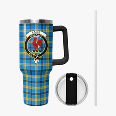 Laing Tartan Crest 40 oz Insulated Tumbler with Handle