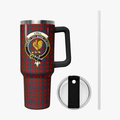 Lyall Tartan Crest 40 oz Insulated Tumbler with Handle