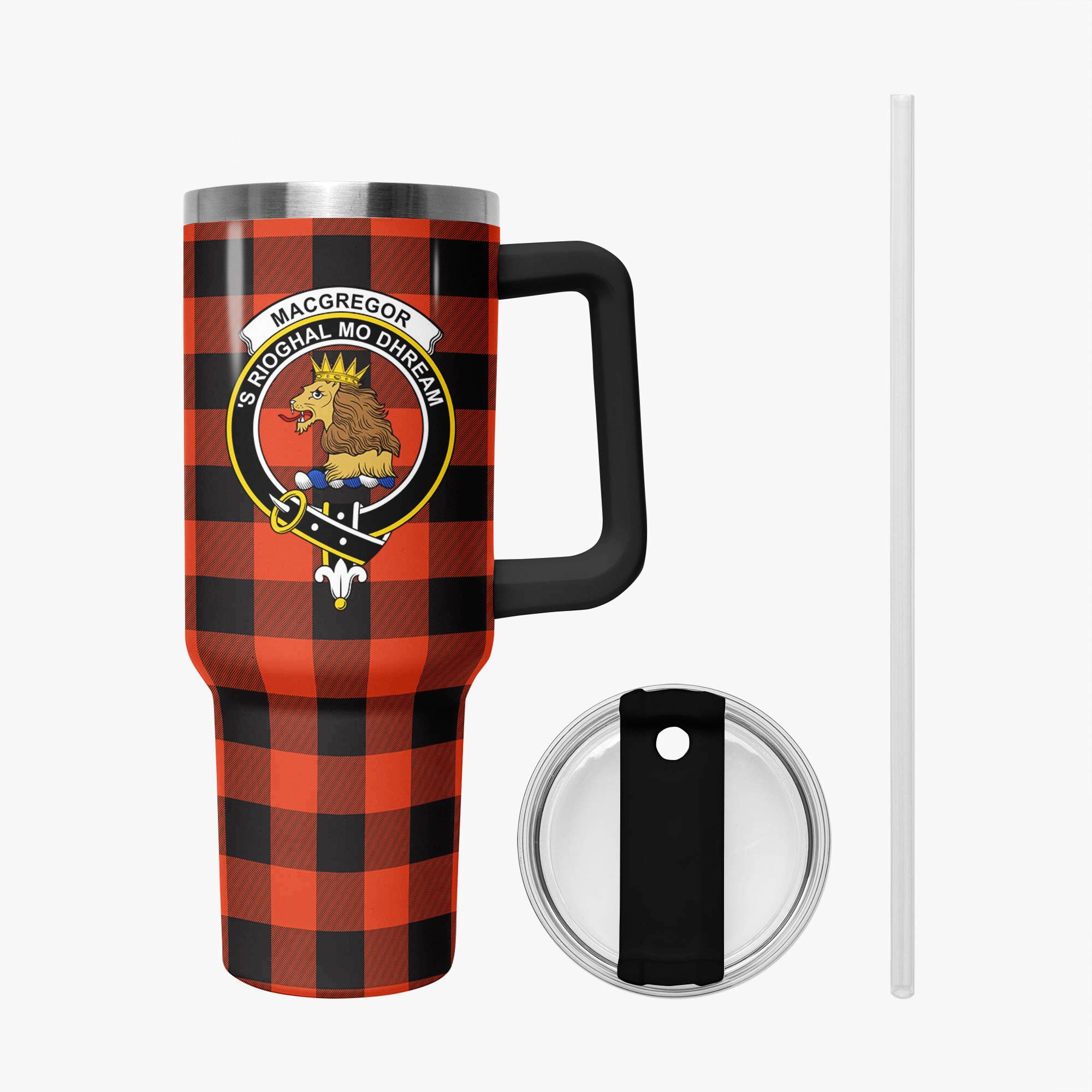 MacGregor Rob Roy Ancient Tartan Crest 40 oz Insulated Tumbler with Handle