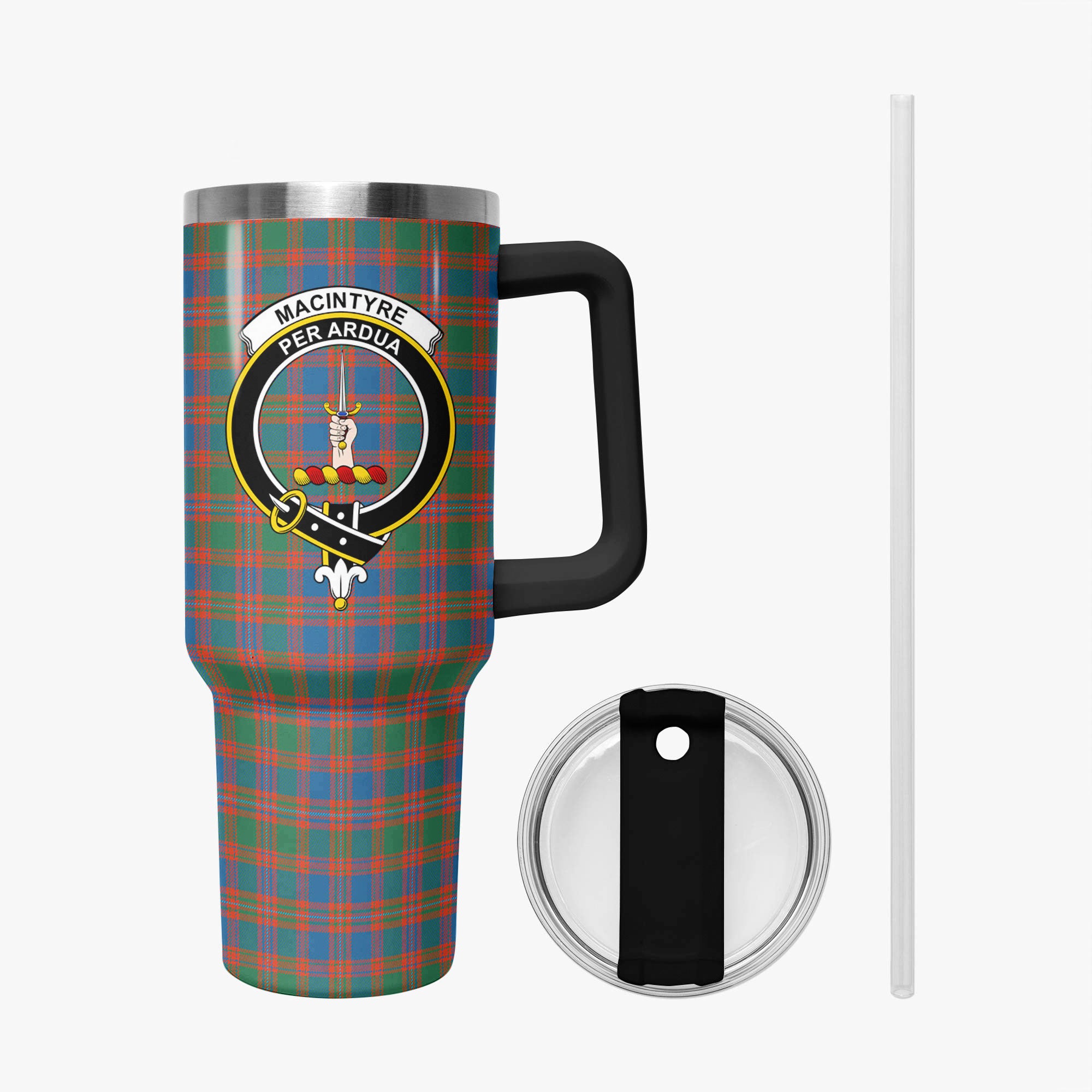 MacIntyre Ancient Tartan Crest 40 oz Insulated Tumbler with Handle