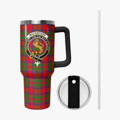 MacKintosh Modern Tartan Crest 40 oz Insulated Tumbler with Handle