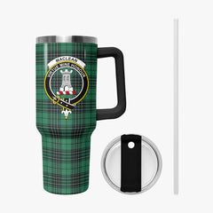 MacLean Hunting Ancient Tartan Crest 40 oz Insulated Tumbler with Handle