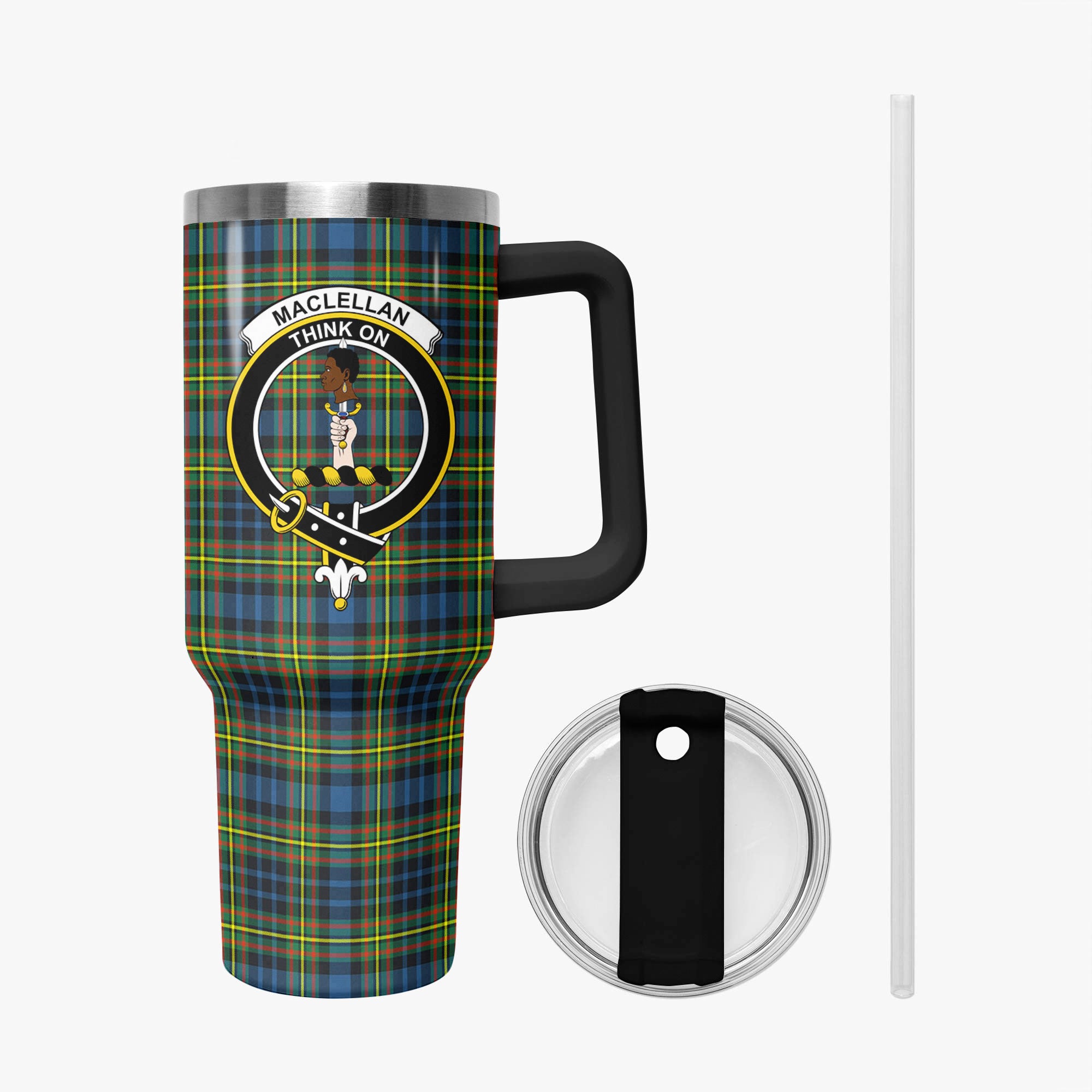 MacLellan Ancient Tartan Crest 40 oz Insulated Tumbler with Handle