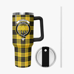 MacLeod of Lewis Ancient Tartan Crest 40 oz Insulated Tumbler with Handle