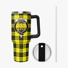 MacLeod of Lewis Modern Tartan Crest 40 oz Insulated Tumbler with Handle