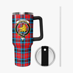 MacTavish Modern Tartan Crest 40 oz Insulated Tumbler with Handle