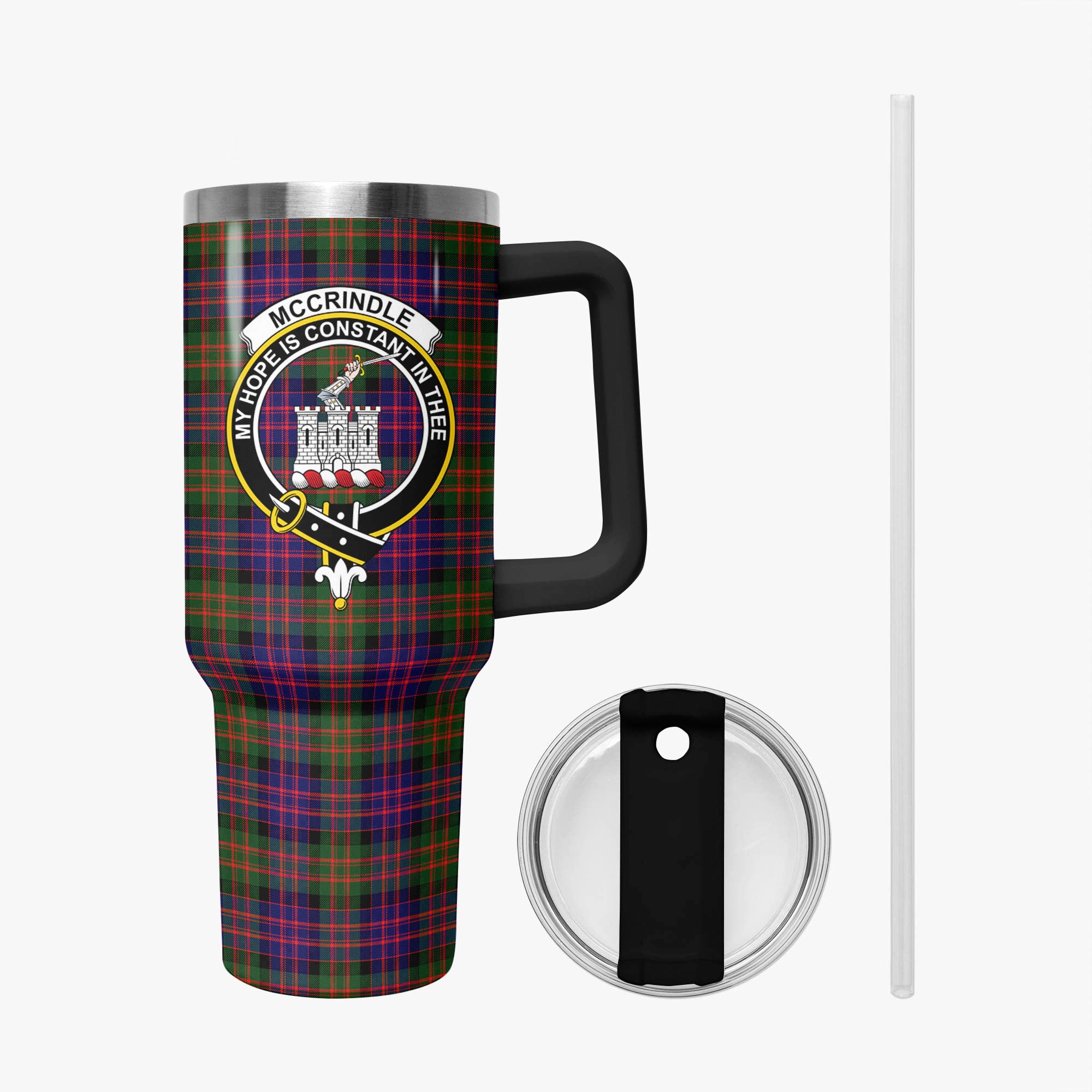 McCrindle Tartan Crest 40 oz Insulated Tumbler with Handle