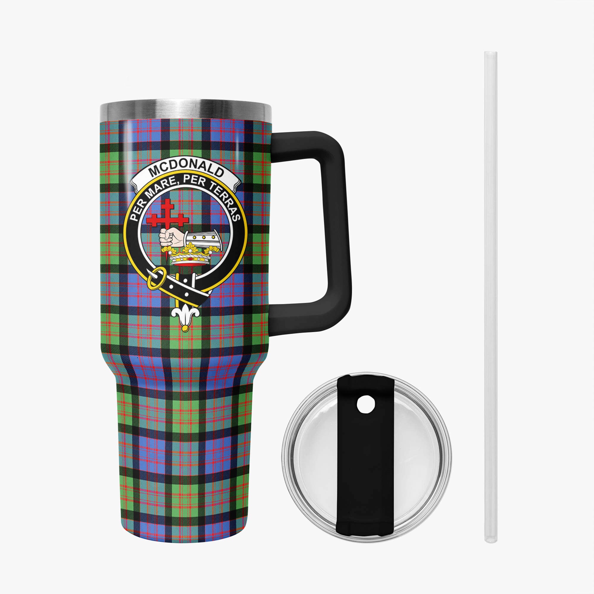 McDonald Ancient Tartan Crest 40 oz Insulated Tumbler with Handle
