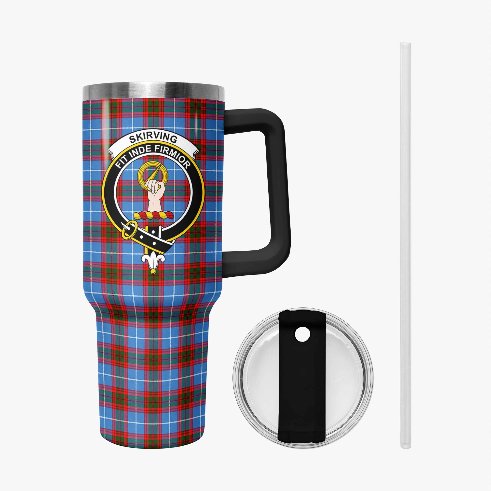 Skirving Tartan Crest 40 oz Insulated Tumbler with Handle
