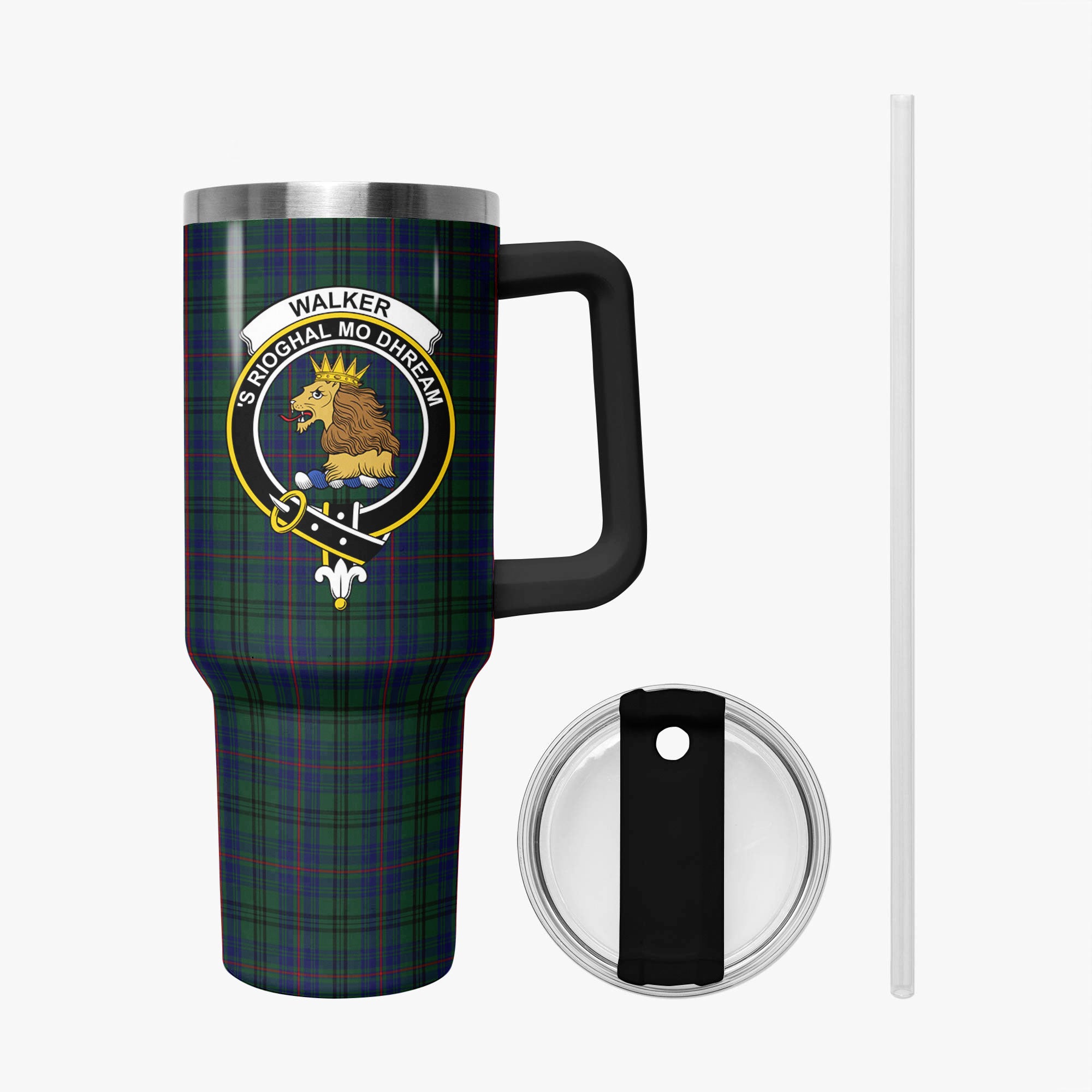 Walker Hunting Tartan Crest 40 oz Insulated Tumbler with Handle