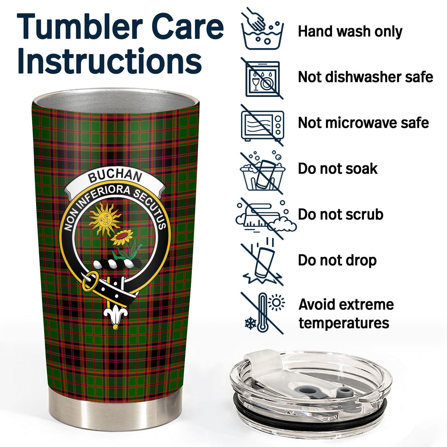 Buchan Modern Tartan Crest Tumbler