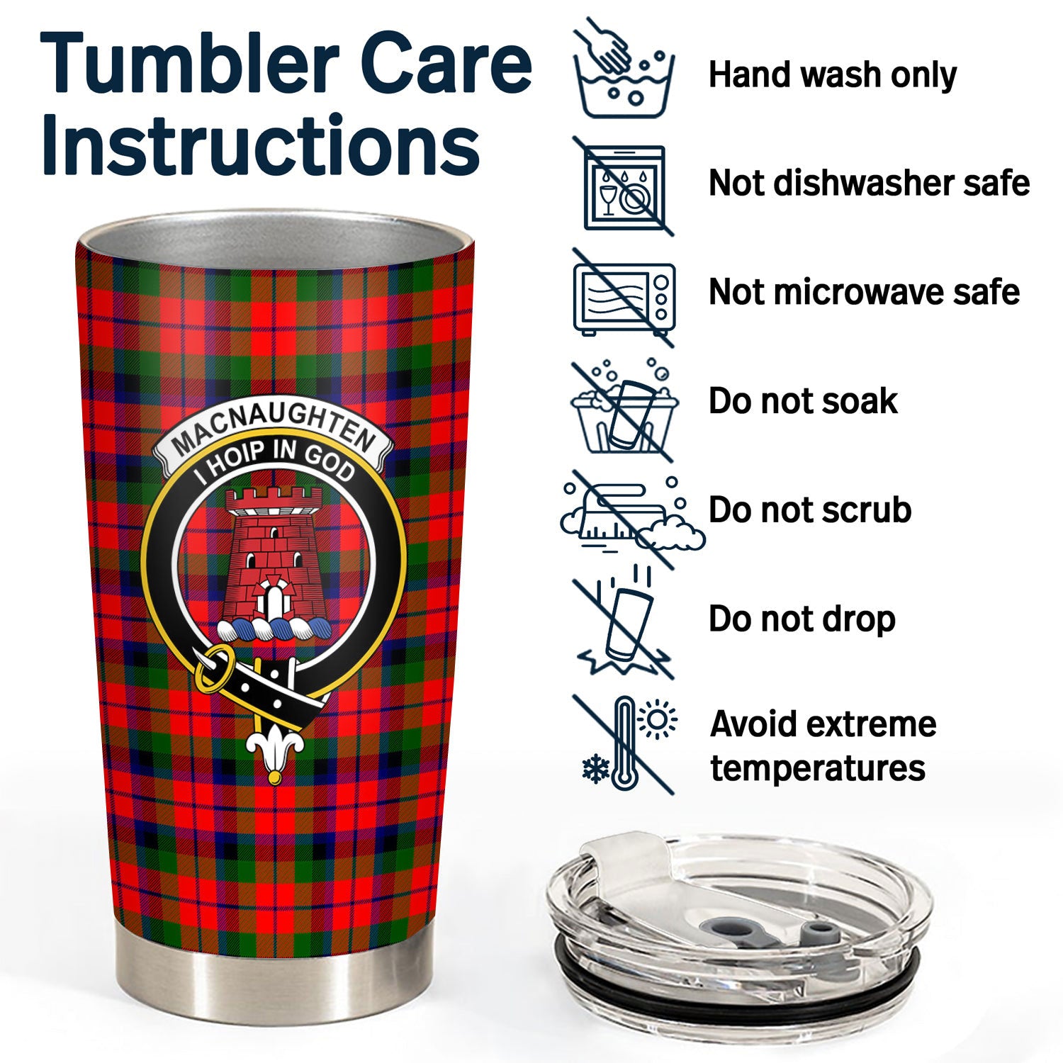 MacNaughten Tartan Crest Tumbler