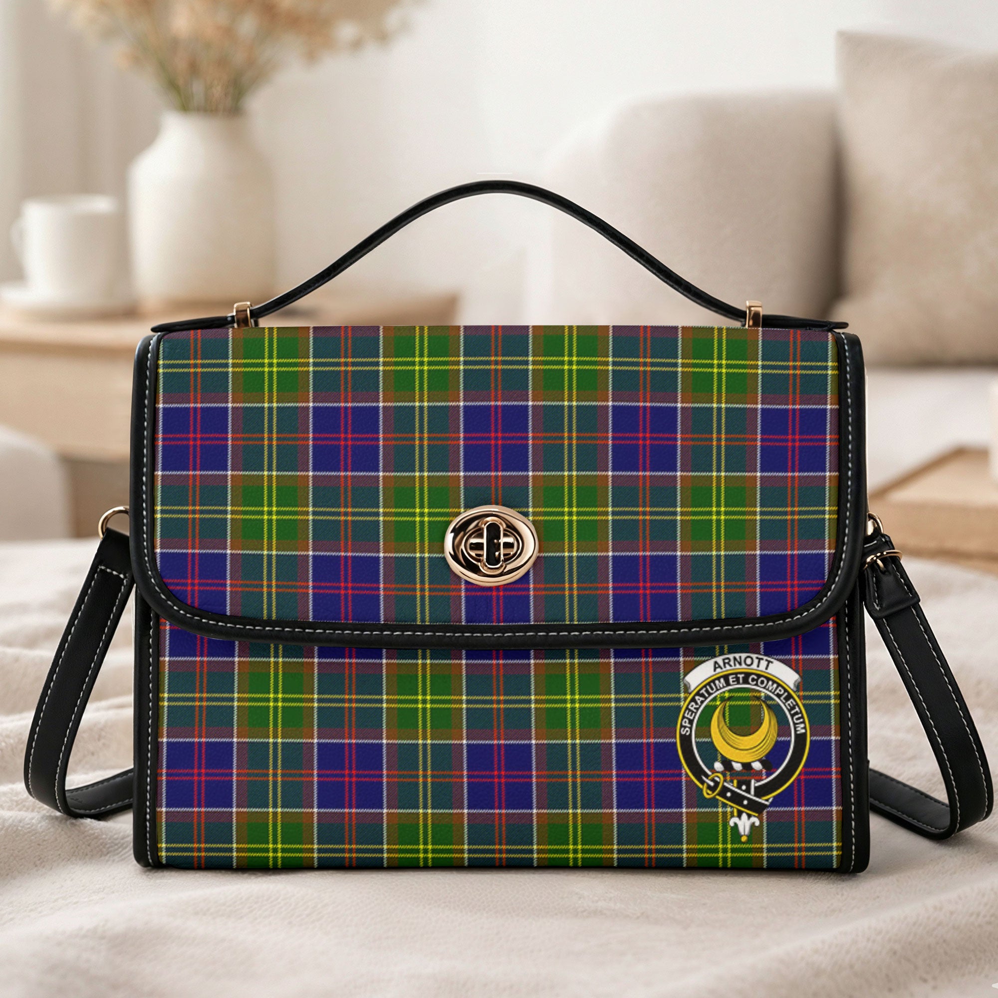 Arnott Tartan Crest Satchel Bag