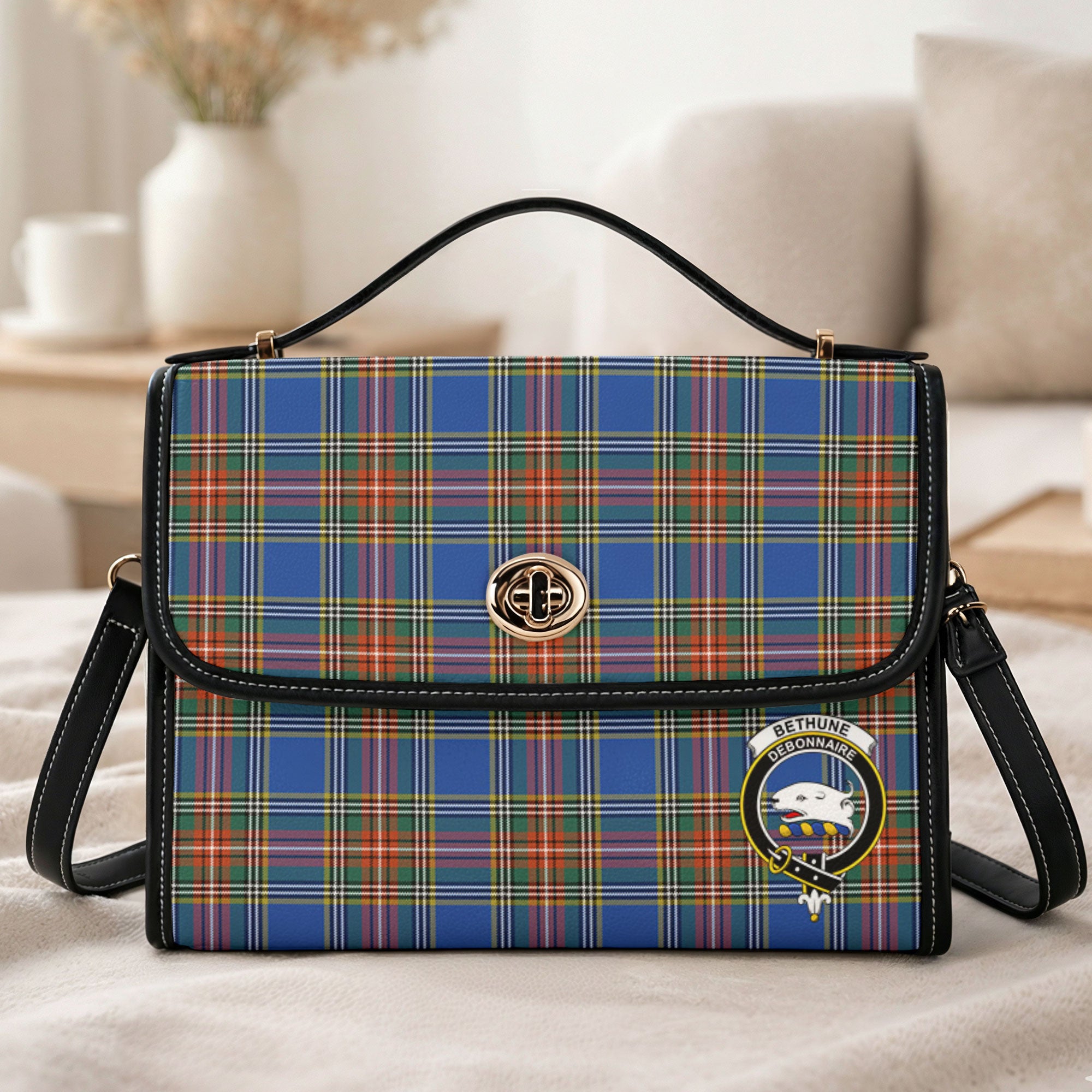 Bethune Ancient Tartan Crest Satchel Bag