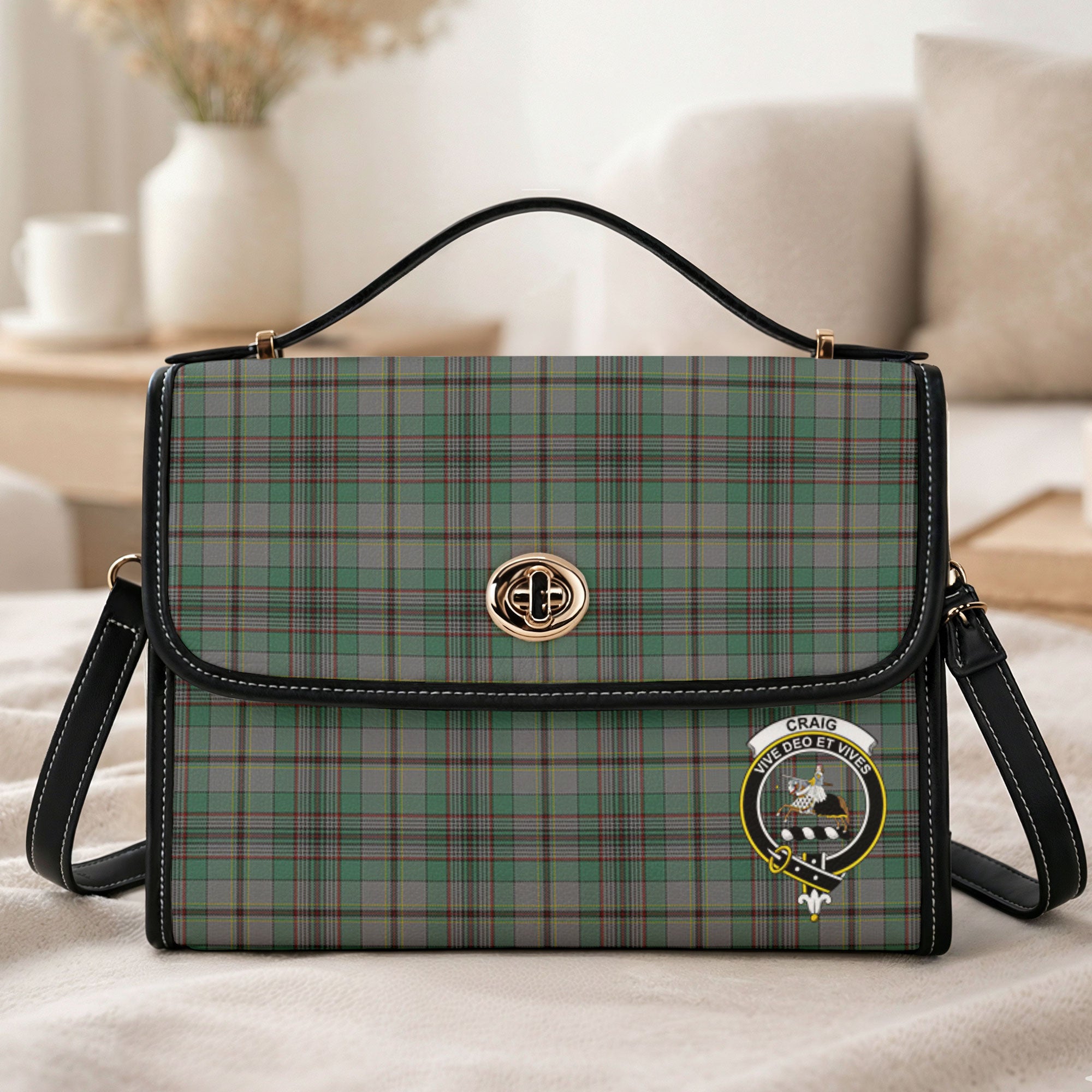 Craig Tartan Crest Satchel Bag