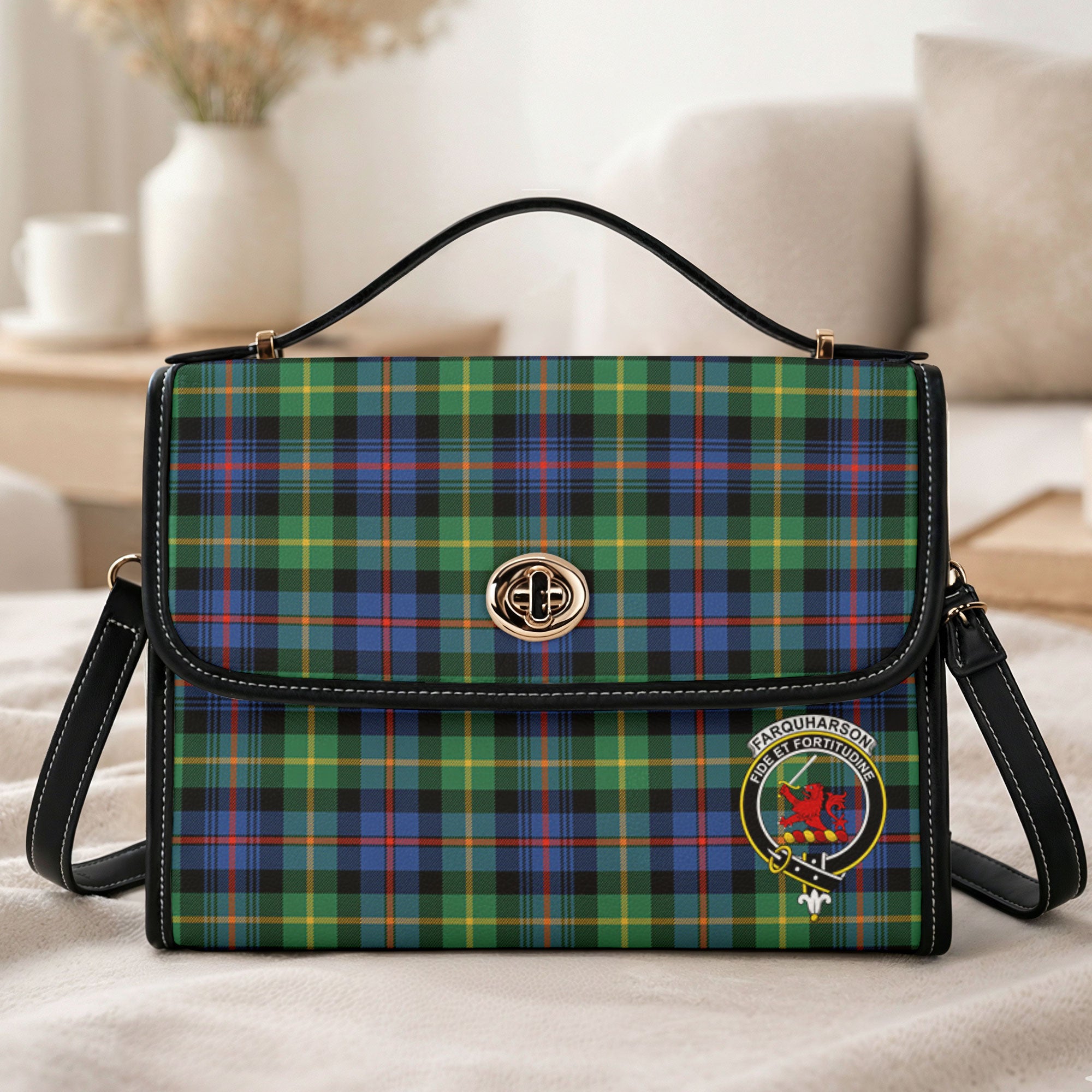 Farquharson Ancient Tartan Crest Satchel Bag
