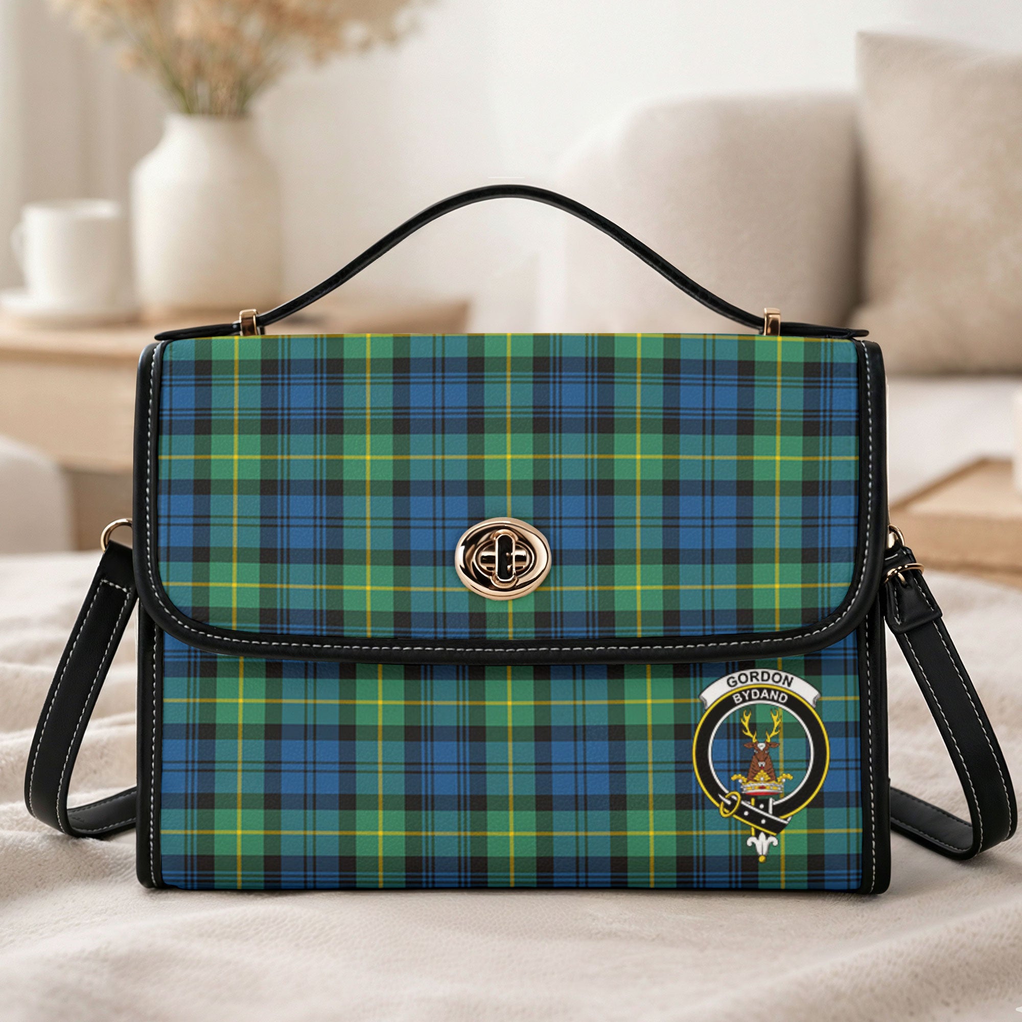 Gordon Ancient Tartan Crest Satchel Bag