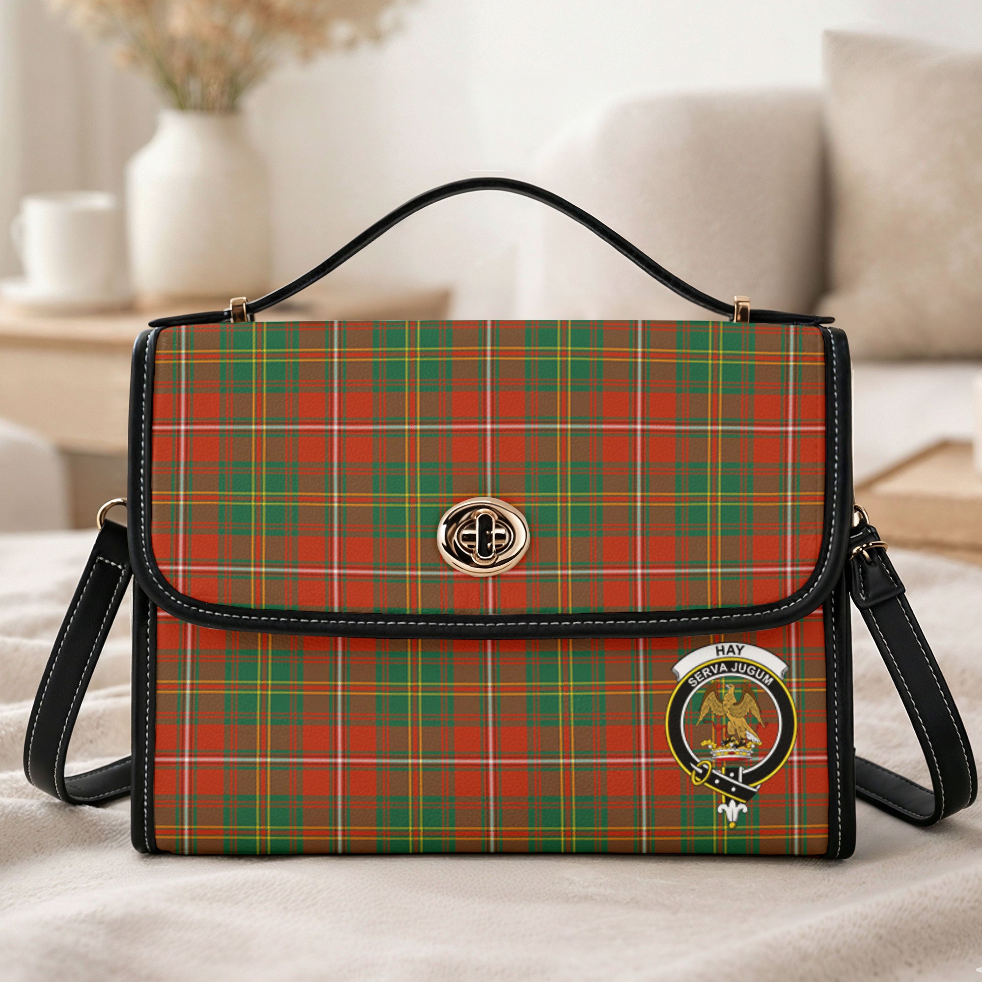 Hay Ancient Tartan Crest Satchel Bag