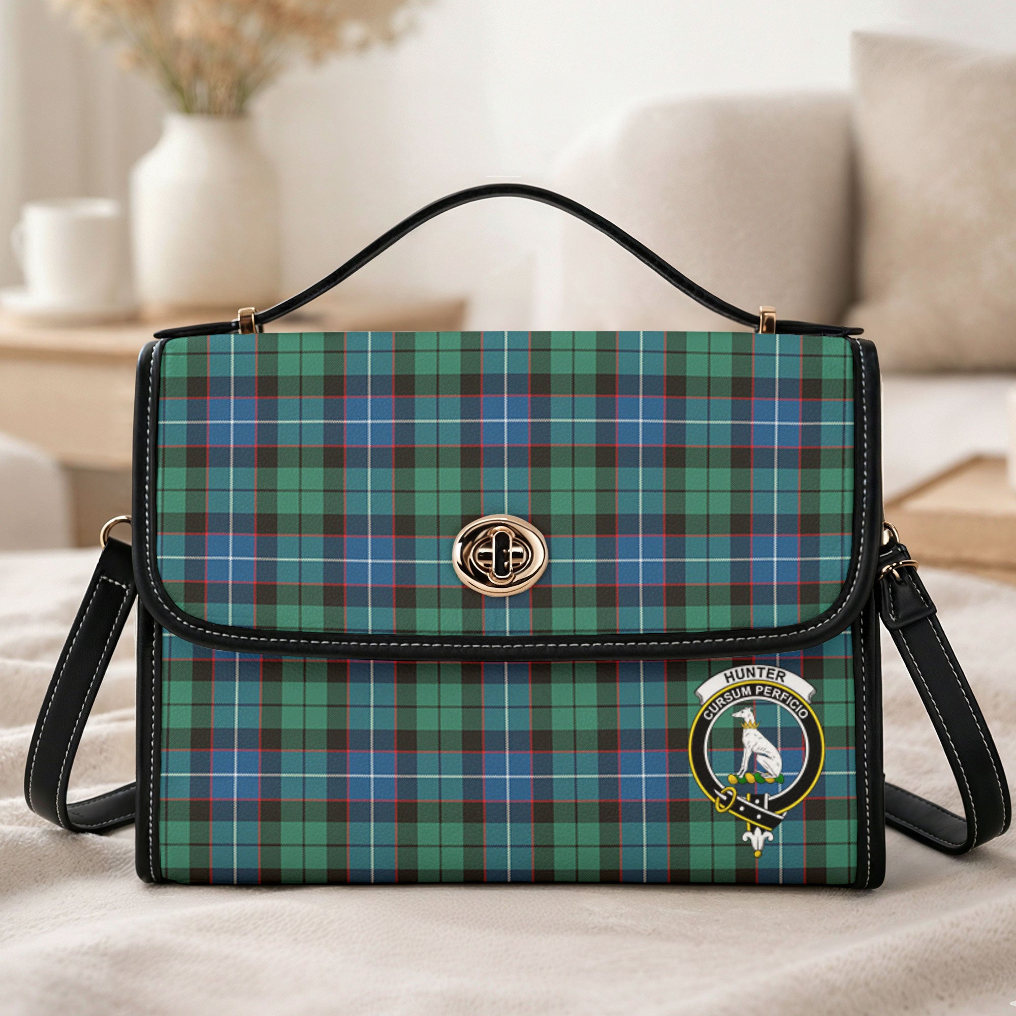 Hunter Ancient Tartan Crest Satchel Bag