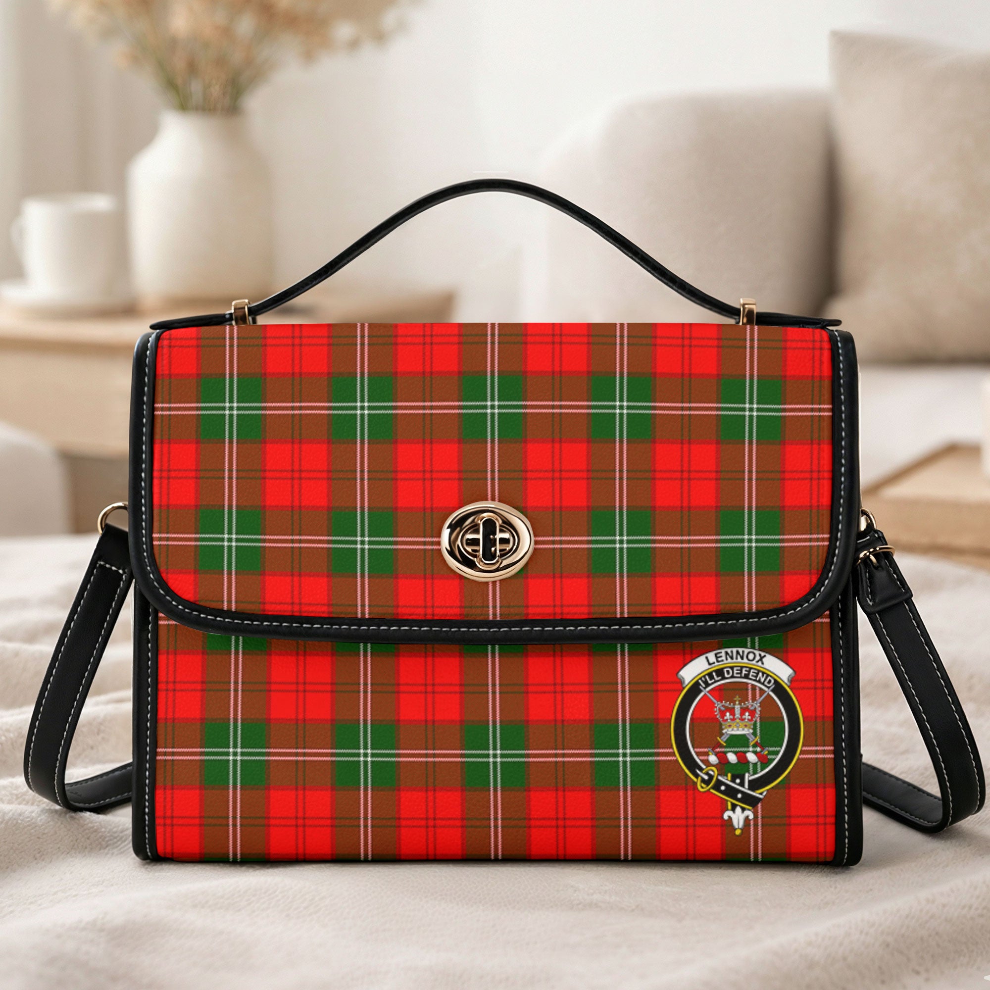 Lennox (Lennox Kincaid) Tartan Crest Satchel Bag
