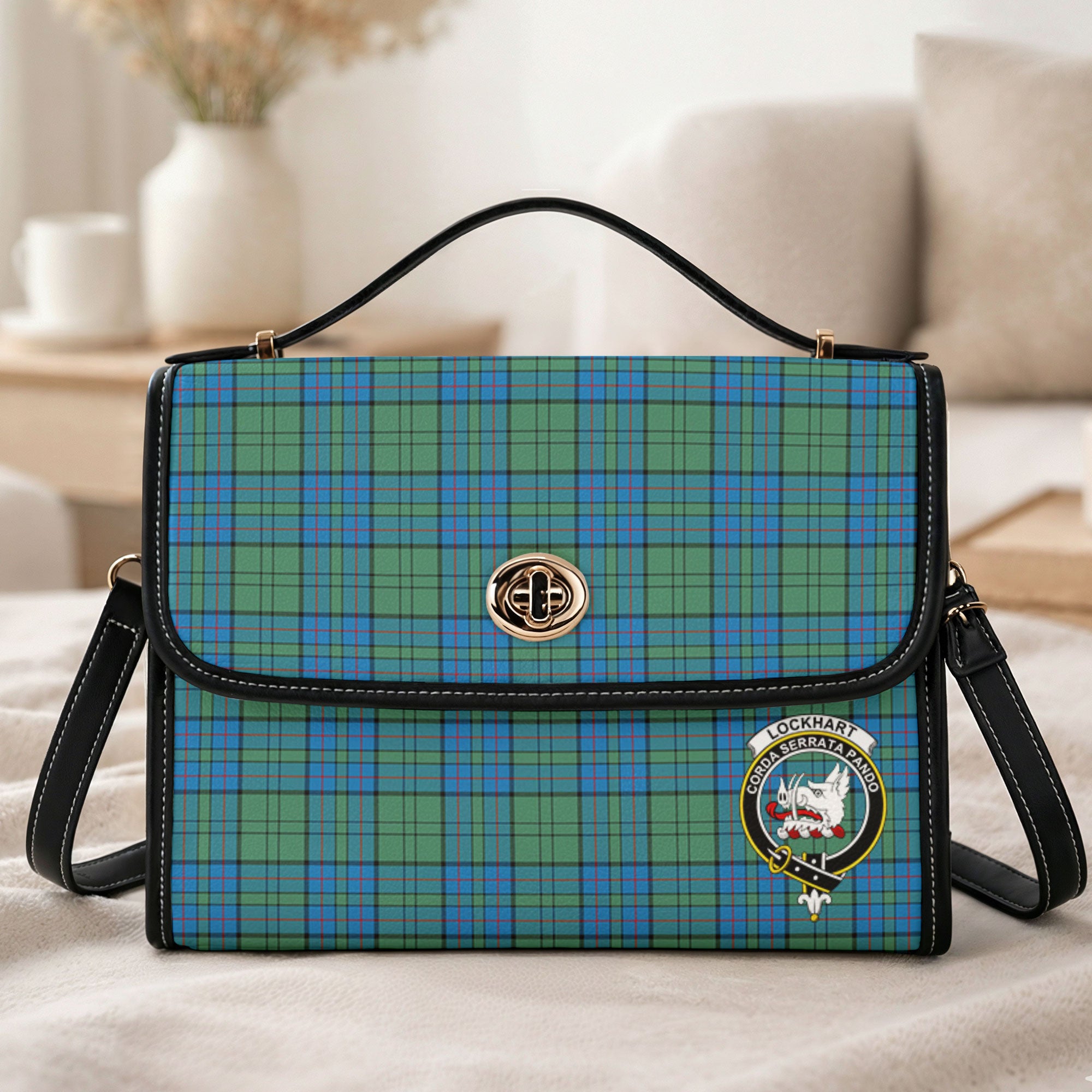 Lockhart Tartan Crest Satchel Bag