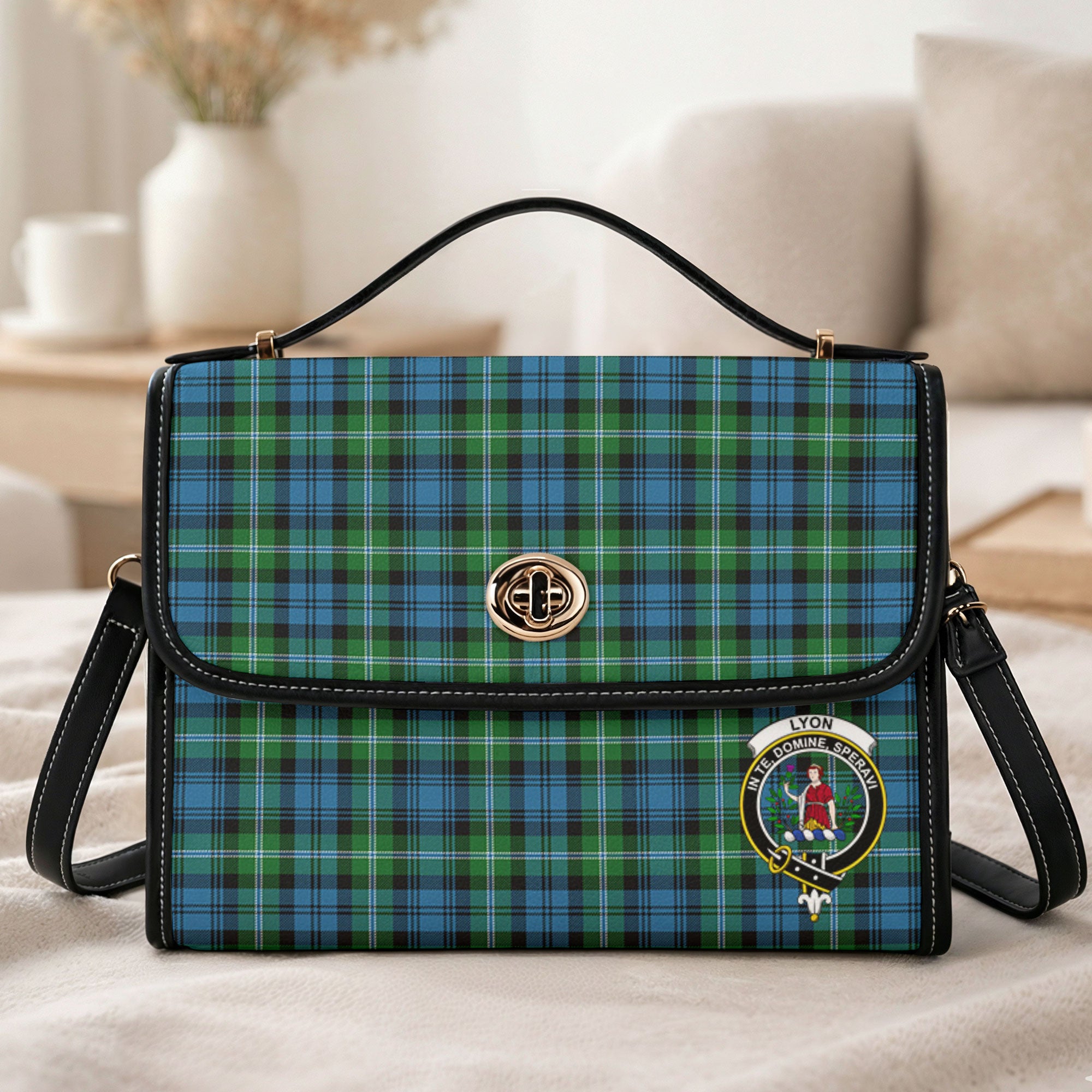 Lyon Tartan Crest Satchel Bag